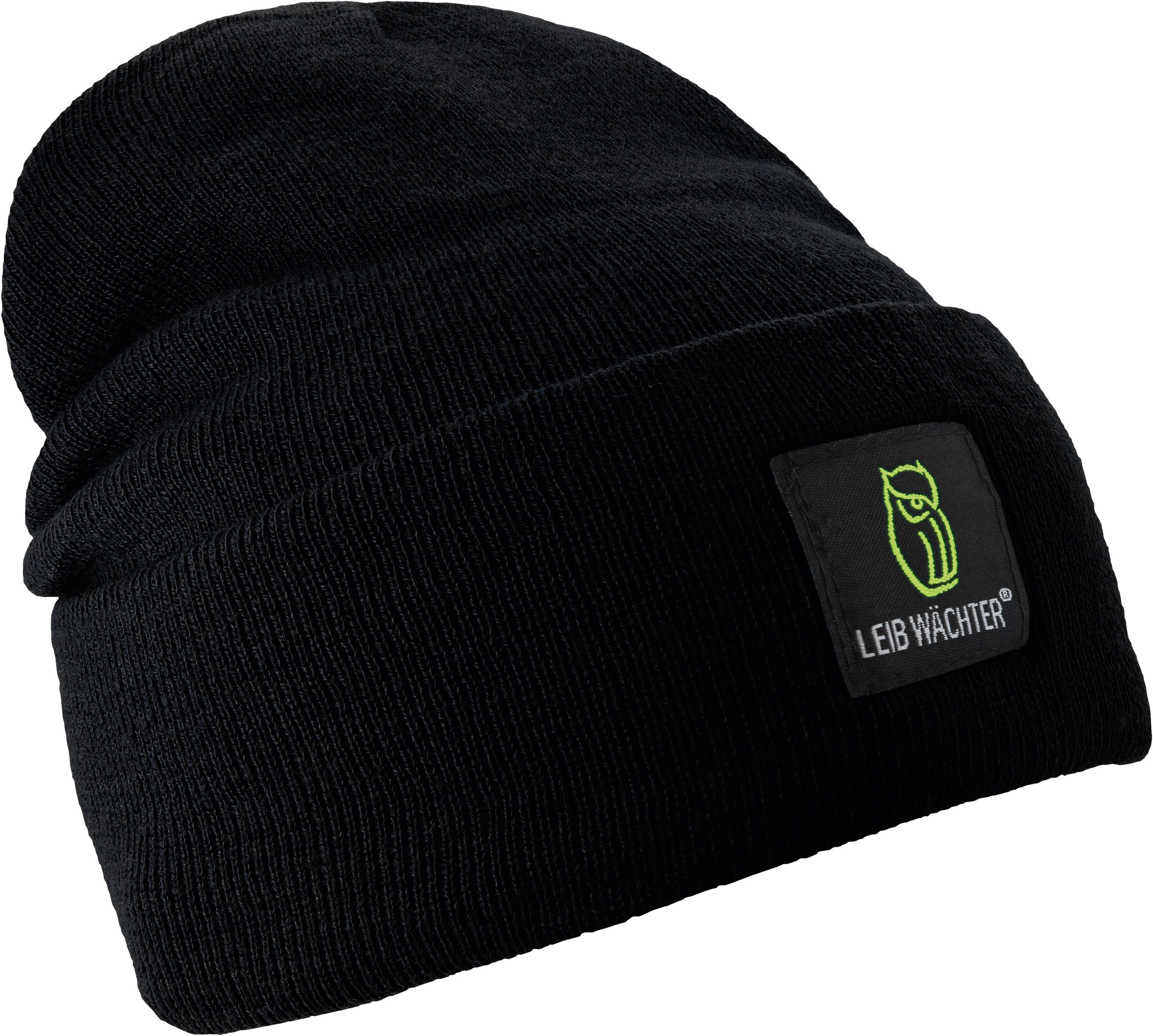 Leibwächter Strickmütze Leibwächter Beanie Mütze schwarz