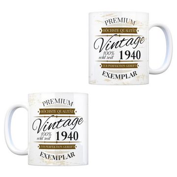 speecheese Tasse Vintage Tasse 100% echt seit 1940 Kaffeebecher [ber_jahrgeb].