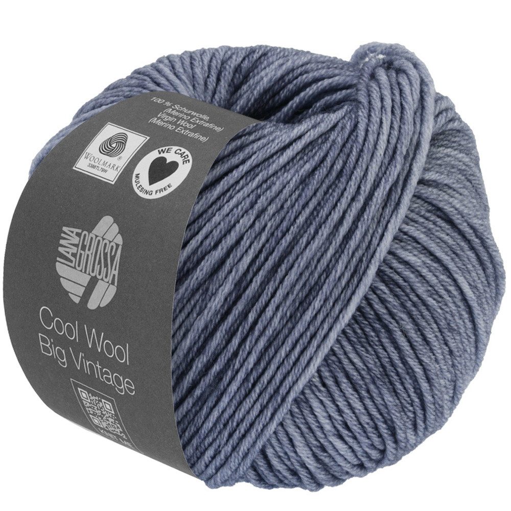 LANA GROSSA COOL WOOL BIG VINTAGE Häkelwolle, 120 m (Ton-in-Ton gefärbte Merinowolle in Vintage-Optik), 50 g