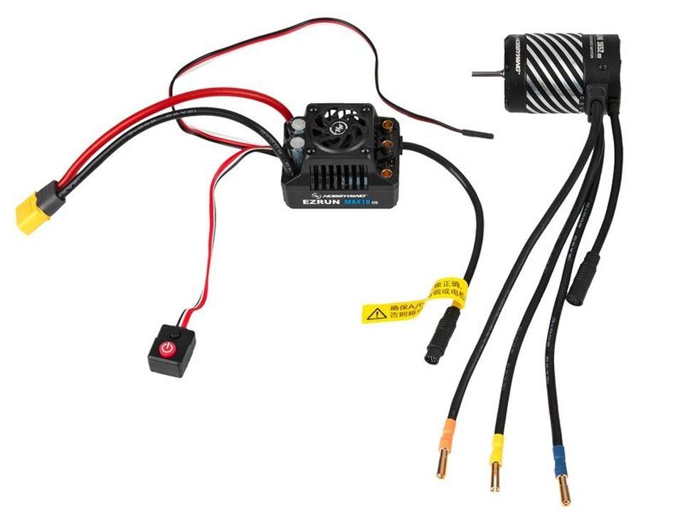 Hobbywing Hobbywing Ezrun MAX10 G2 80A Combo mit 3652SD-4100kV 3,175 Welle RC-Fernsteuerung