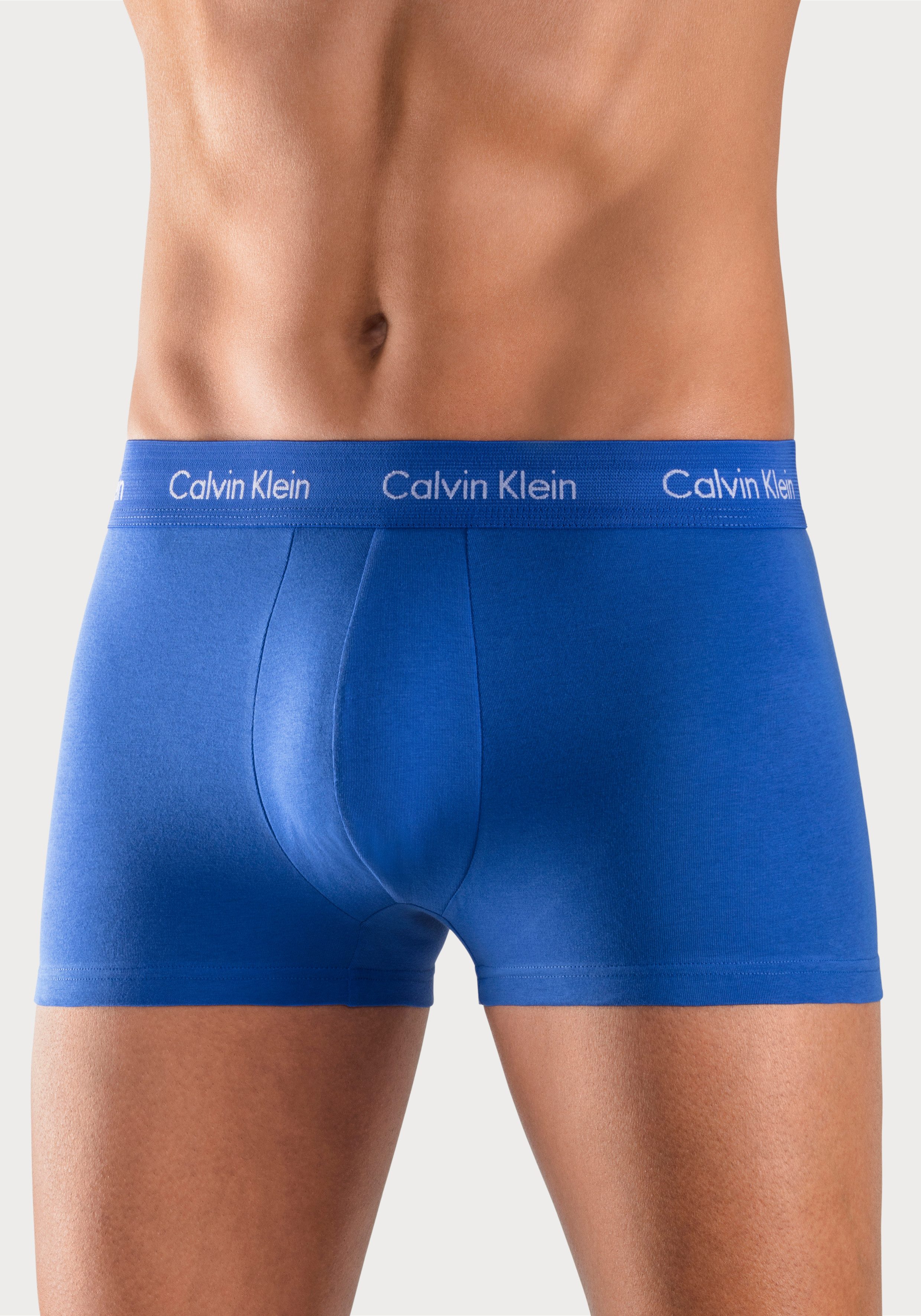 Calvin Klein Underwear Trunk CK TRUNK 3 PACK (3-St) in blautönen mit Logo-Elastikbund – Bild 4 von 5