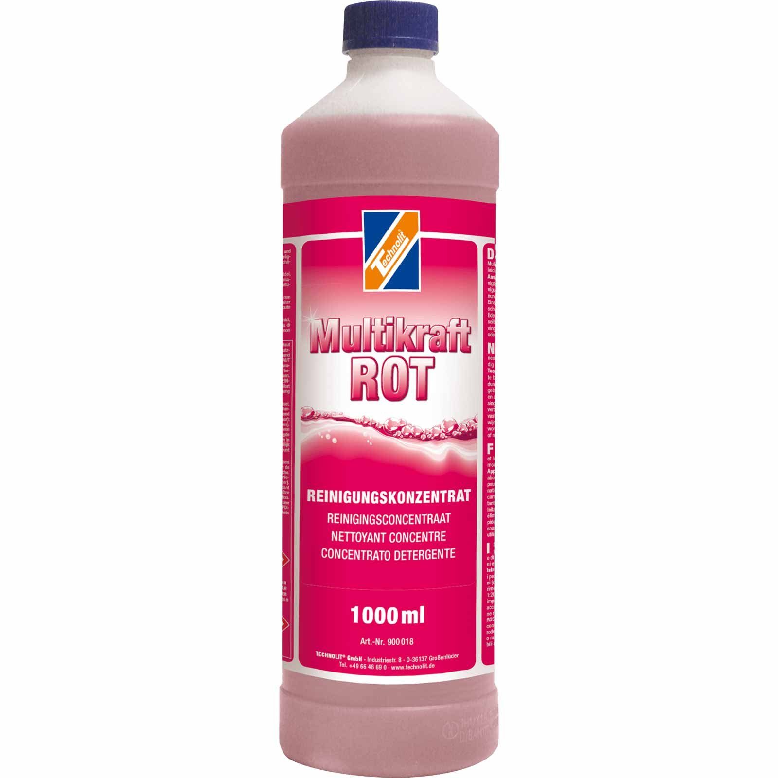 TECHNOLIT® Universalreiniger Multikraft ROT sauer Konzentrat 1 Liter Universalreiniger