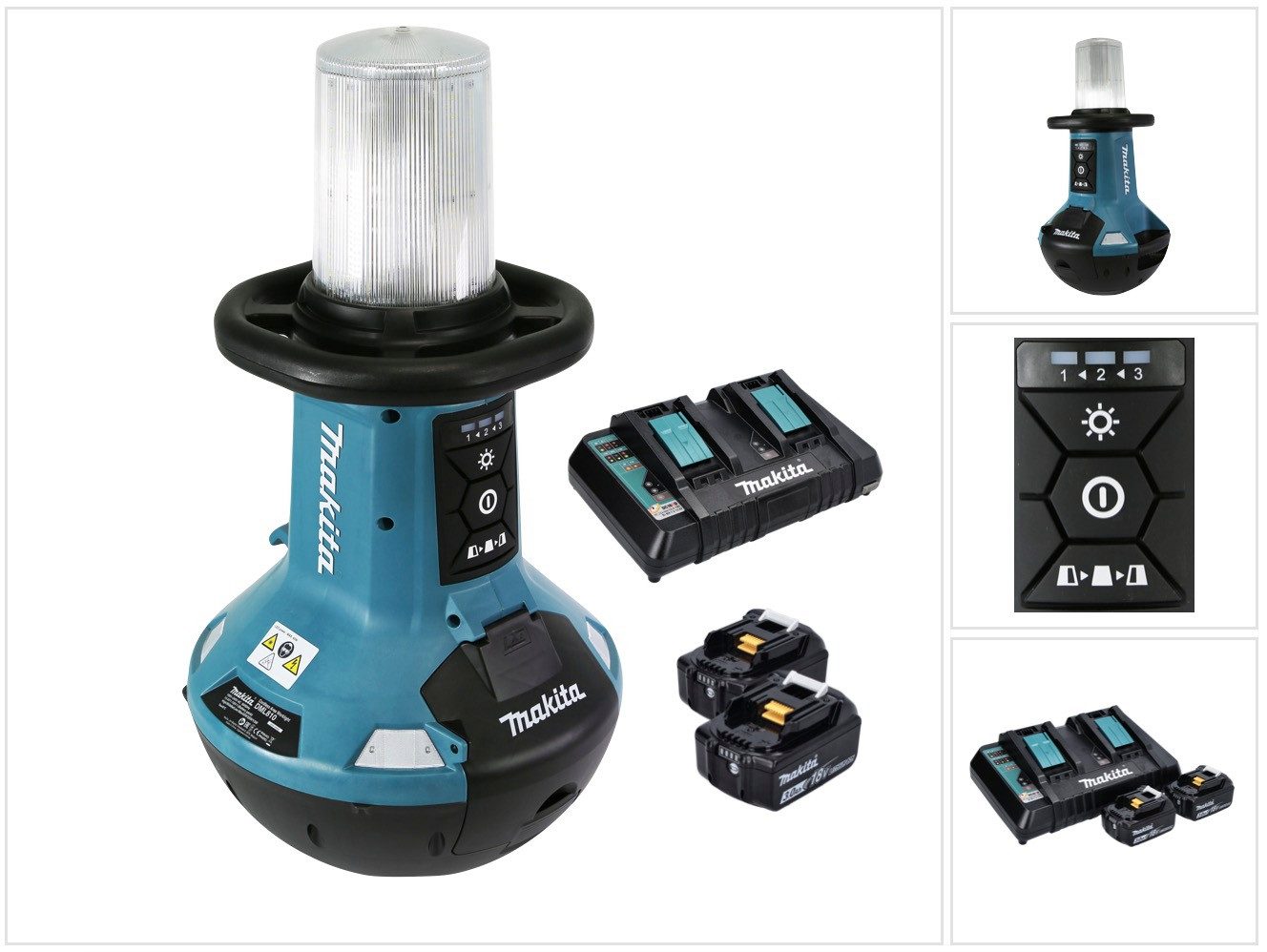 Baustrahler DML 810 PF Akku LED Flächenlicht 18 / 36 V (2 x 18 V) 5500 lm IP54