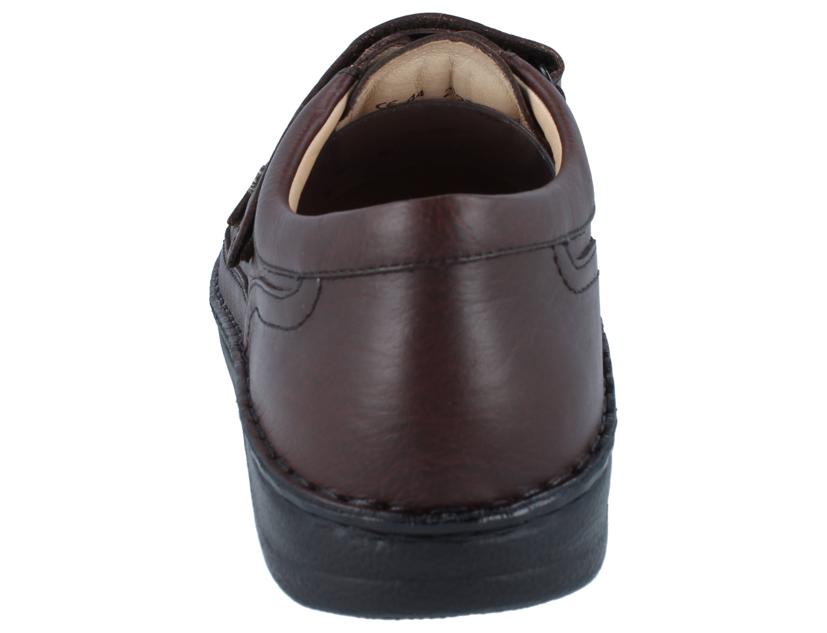Finn Comfort FINN COMFORT Köln Herren Kletthalbschuhe braun Glattleder - Größe: Schnürschuh Wechselfußbett
