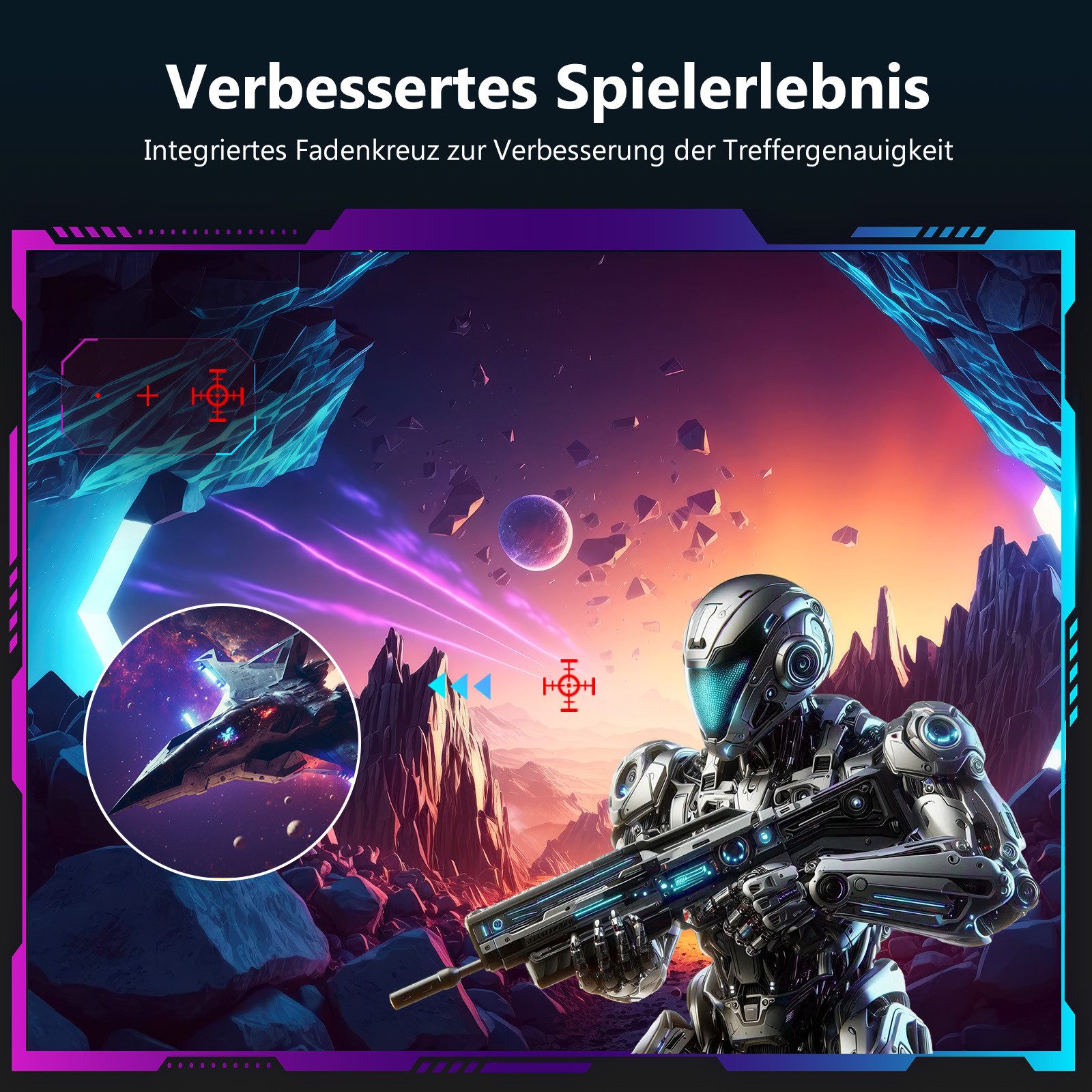 Z-EDGE 32‑Zoll 2K QHD IPS Monitor, 1 ms MPRT, FreeSync & HDR10‑Unterstützung Gaming-Monitor (81,28 cm/32 ", 2560 × 1440 px, QHD, 1 ms Reaktionszeit, 200 Hz, IPS, Bis 200 Hz Bildwiederholrate)