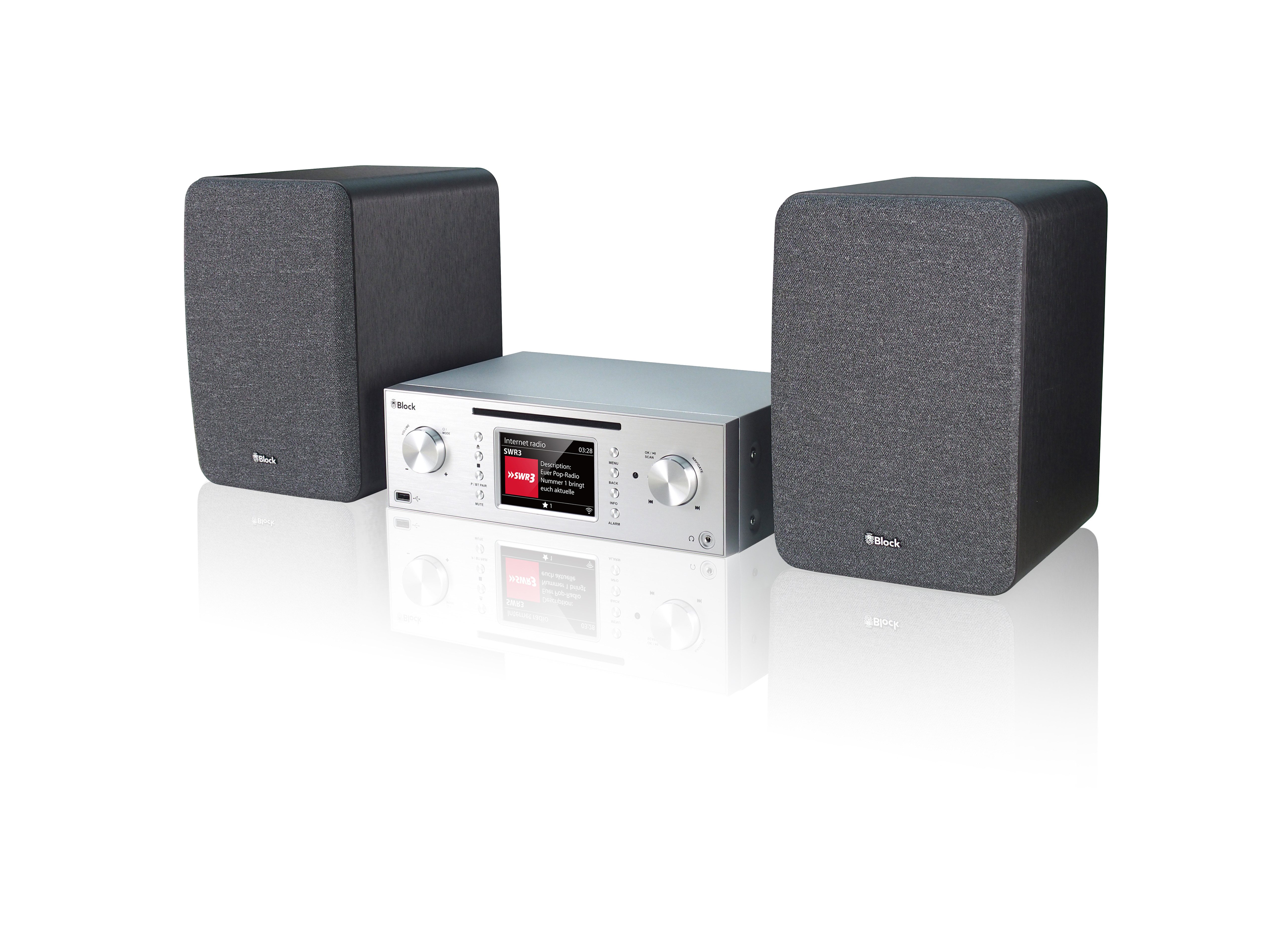 Block Block MHF-50 Kompaktanlage mit CD, DAB+, Internetradio, Spotify Stereo-CD Player