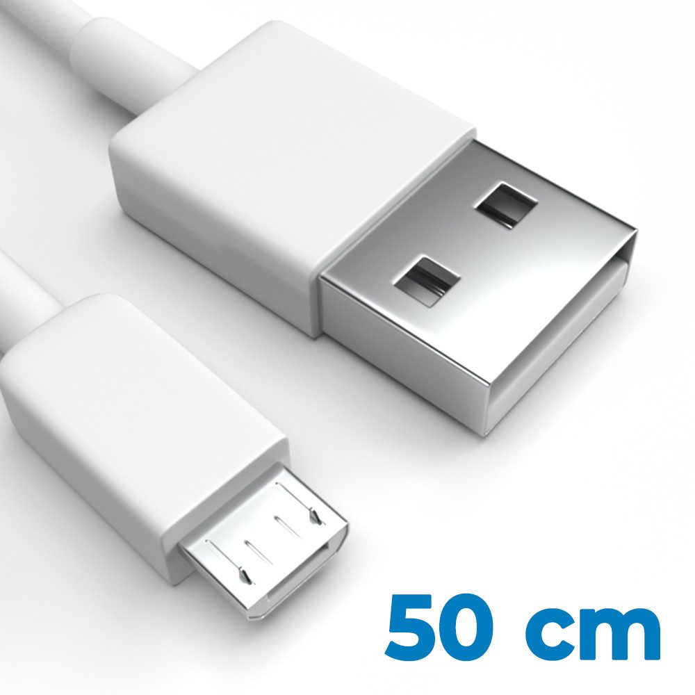 Justcom Oppo A73s USB-Kabel, Micro-USB, USB-A (50 cm), Schnellladekabel, Datenkabel, Handy, Tablet