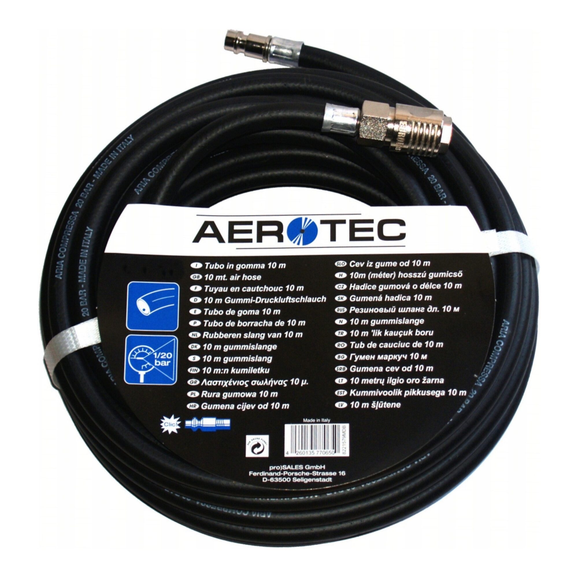 Aerotec Gartenschlauch Aerotec Druckluftschlauch Innen-D.9mm L.10m
