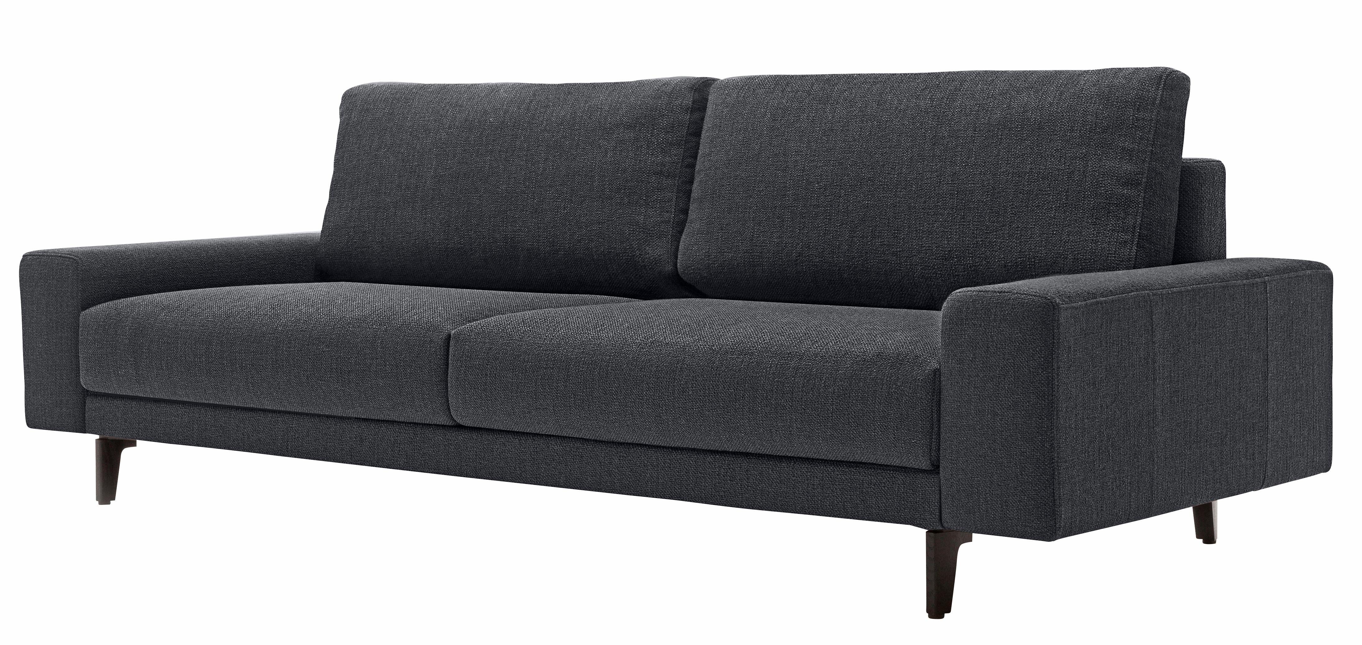 hülsta sofa 3-Sitzer hs.450, Armlehne breit niedrig, Alugussfüße in umbragrau, Breite 220 cm