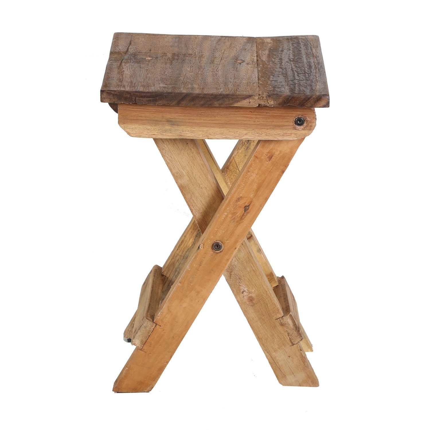 Casa Moro Klapptisch Holz Beistelltisch Leoni Klapphocker Gartenhocker Holzhocker, aus Massivholz gefertigt