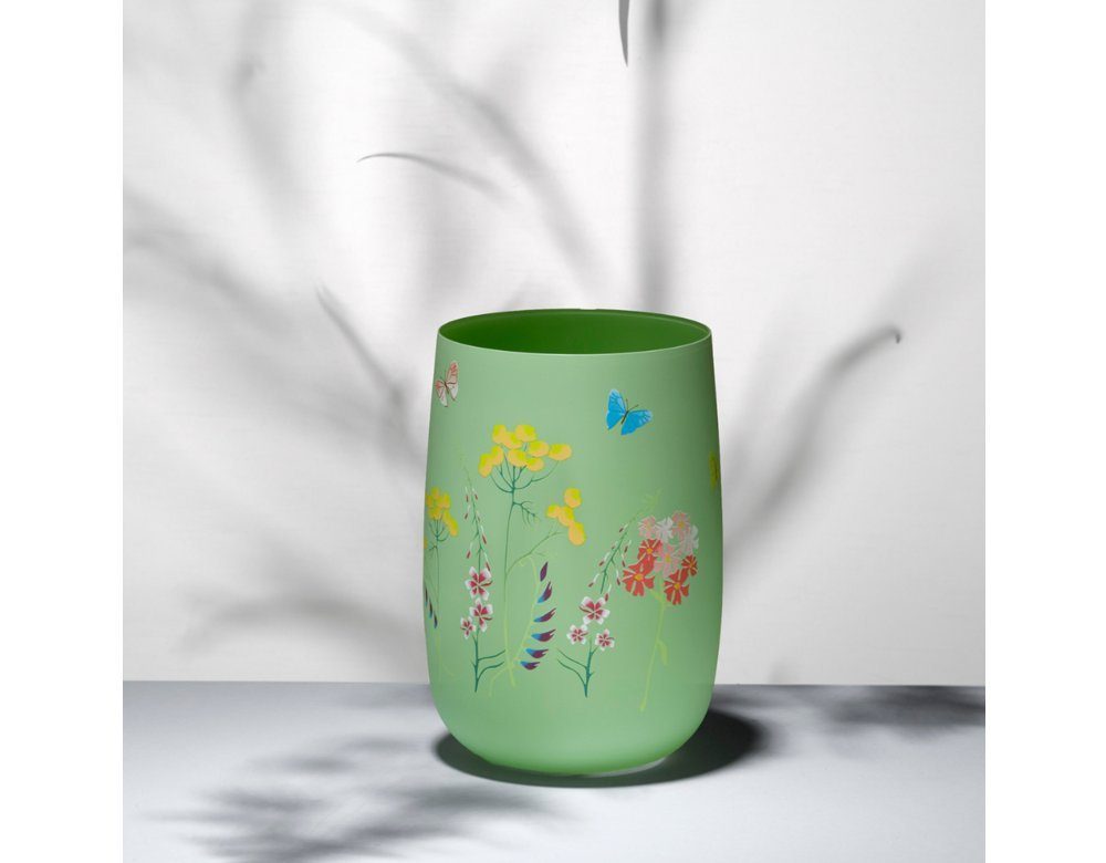 Crystalex Dekovase Kristallvase Herbs Wiesenkräuter Blumenvase Tischvase 180 mm (Einzelteil, 1 St., 1 x Vase), Kristallglas, Bohemia