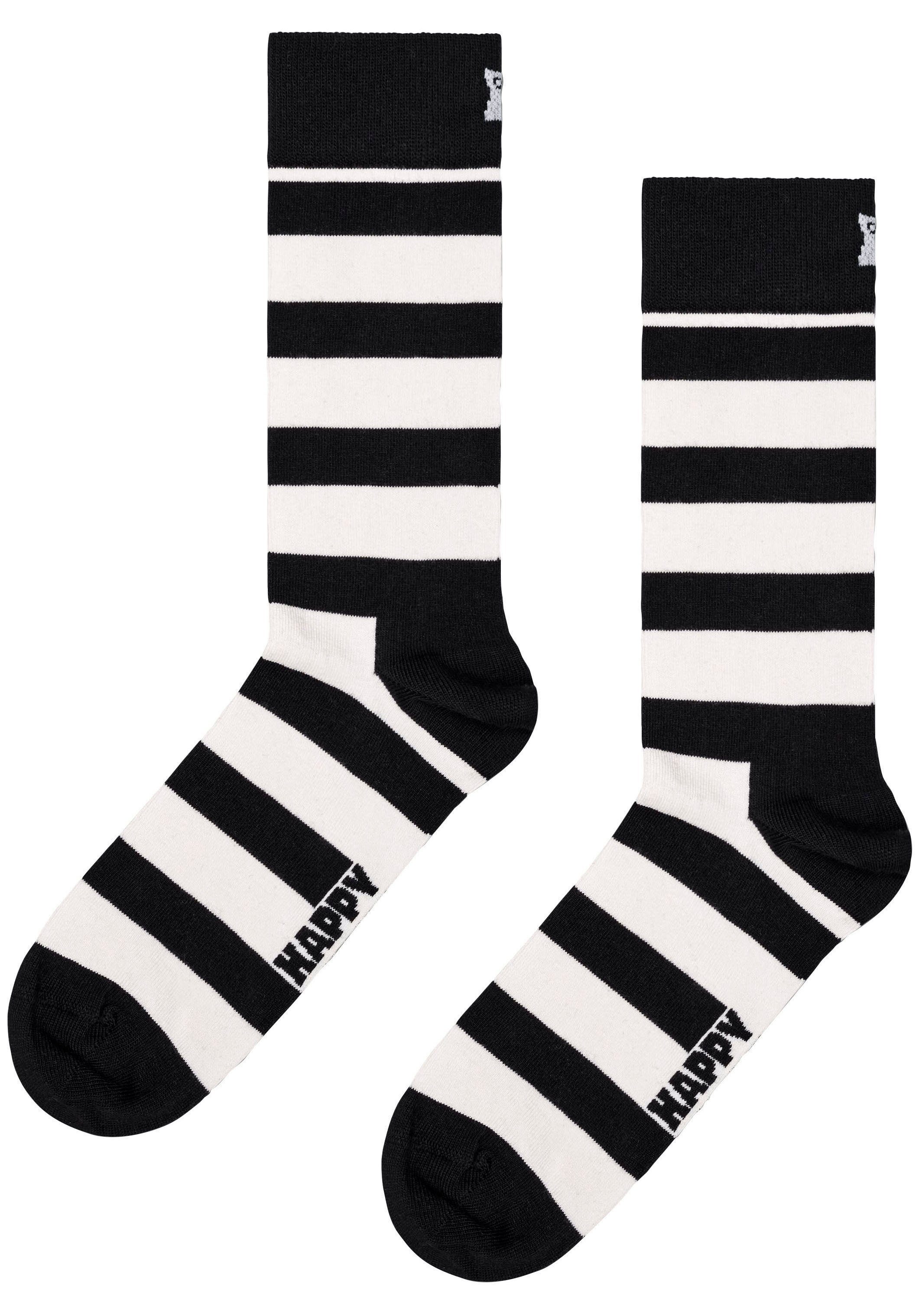 Happy Socks Socken (Packung, 4-Paar) Socks grey Classic Set White & Gift Black dark