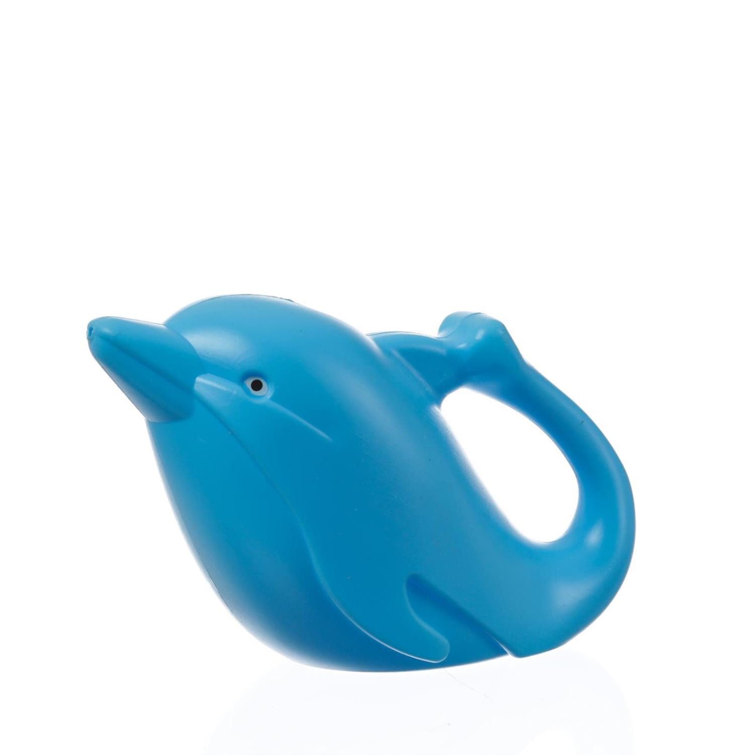 HOLLYHOPPER Gießkanne Delfin FLIPPER Kinder Blumen Garten Gießkanne Sandkasten 0,8l blau