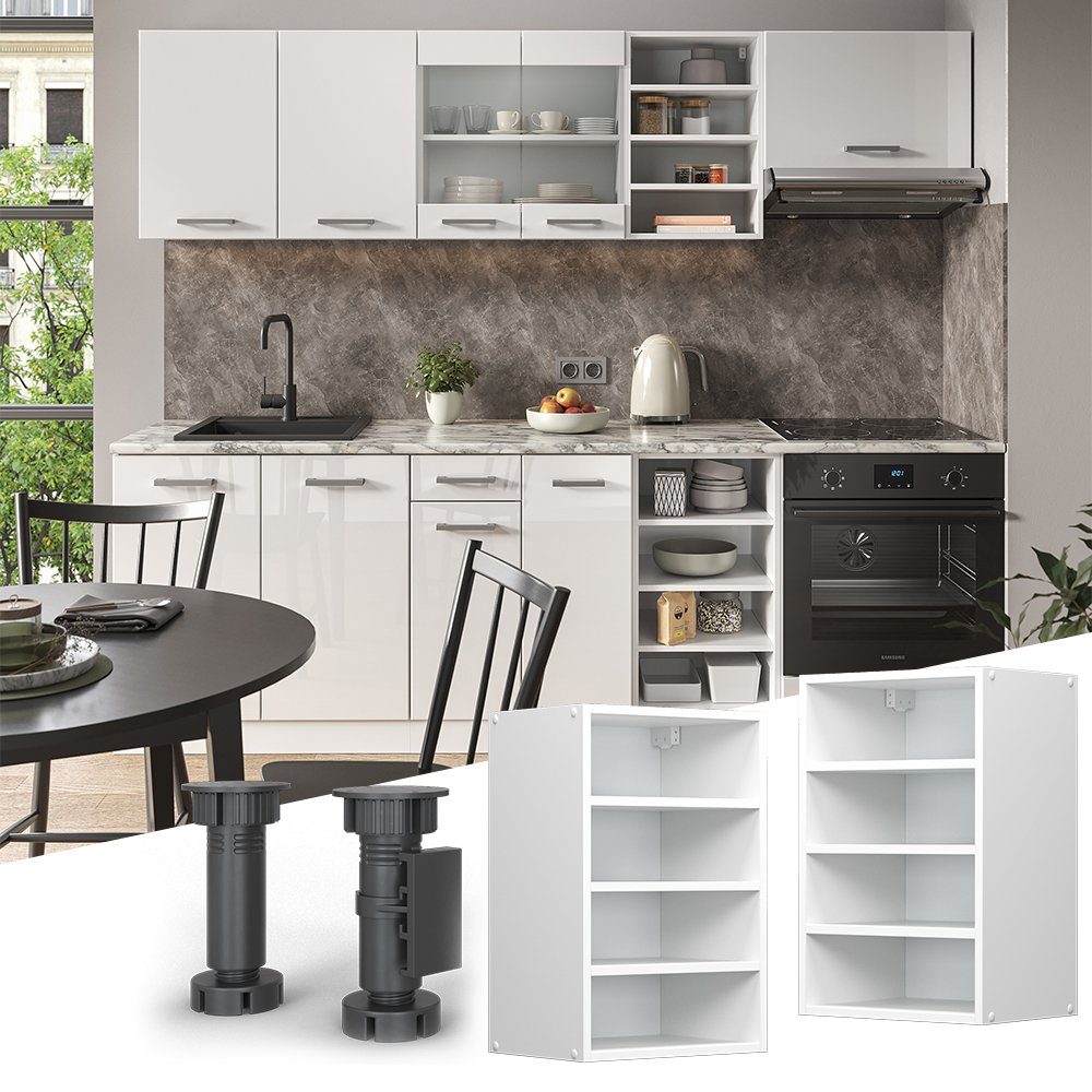 Vicco Hängeschrank R-Line, Weiß/Weiß, 40 cm günstig online kaufen