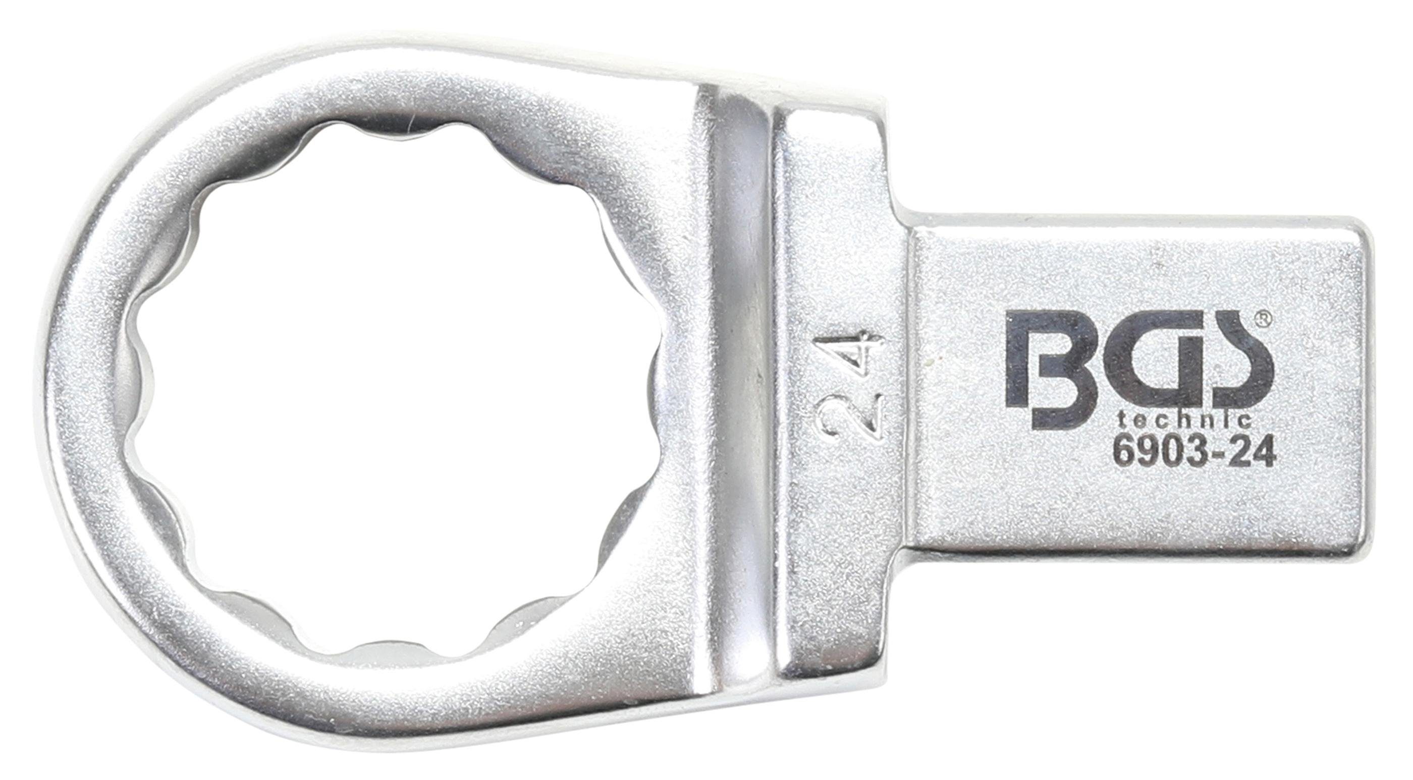 BGS technic Ausstechform Einsteck-Ringschlüssel, 24 mm, Aufnahme 14 x 18 mm