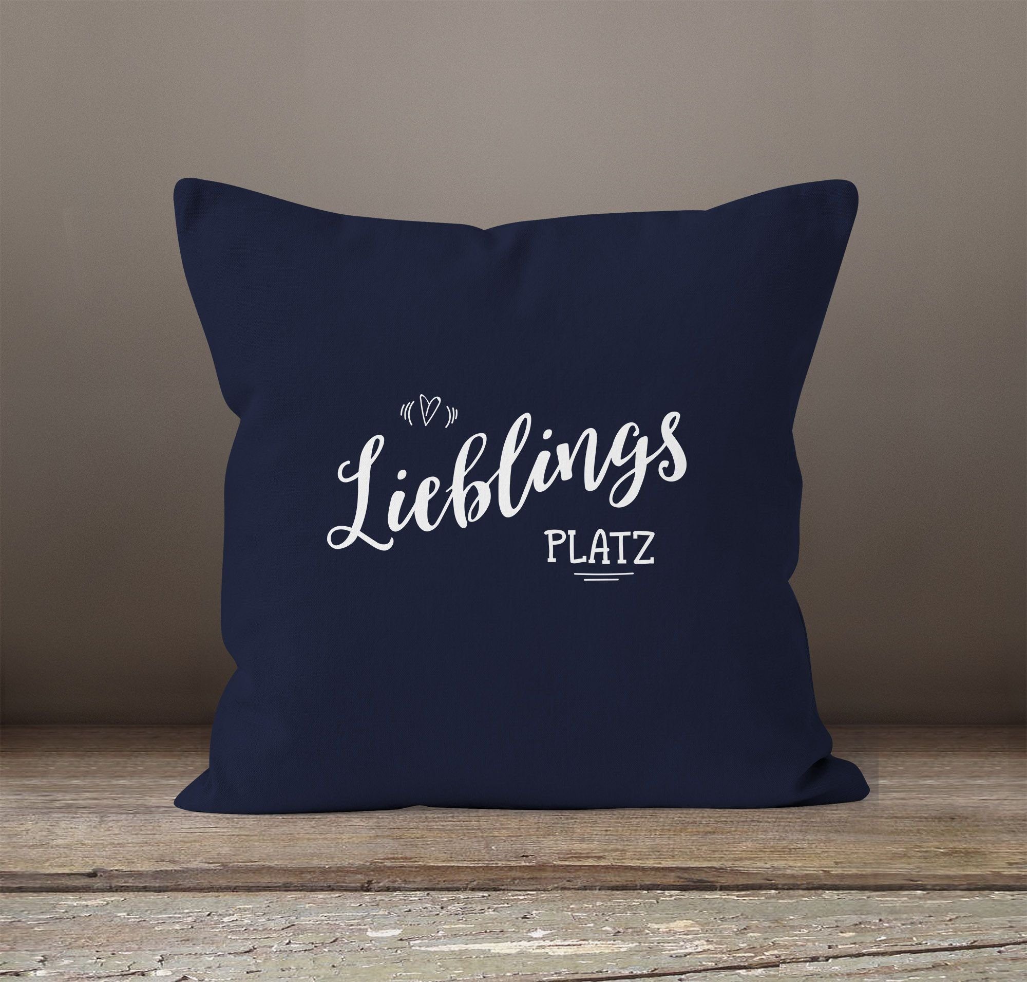 MoonWorks Dekokissen Kissenbezug Lieblingsplatz Geschenk Kissen-Hülle günstig online kaufen