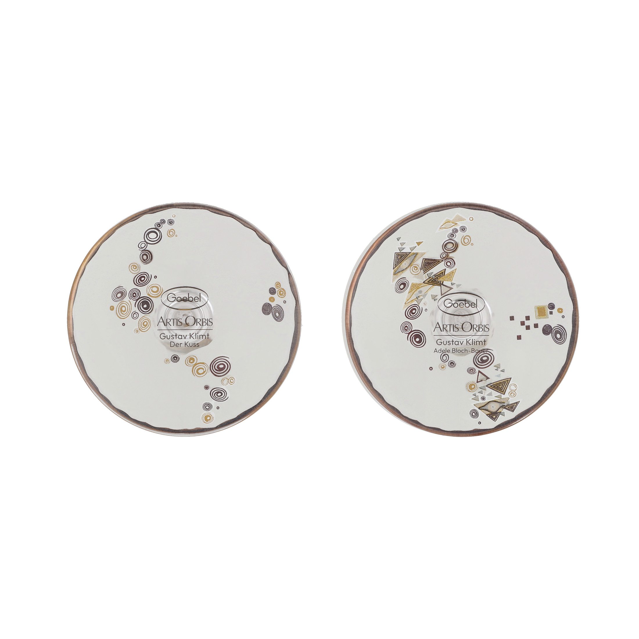 Dekomiro Sektglas Goebel Sektgläser Gustav Klimt Adele & der Kuss + Dekomiro Glastuch, 2-tlg.