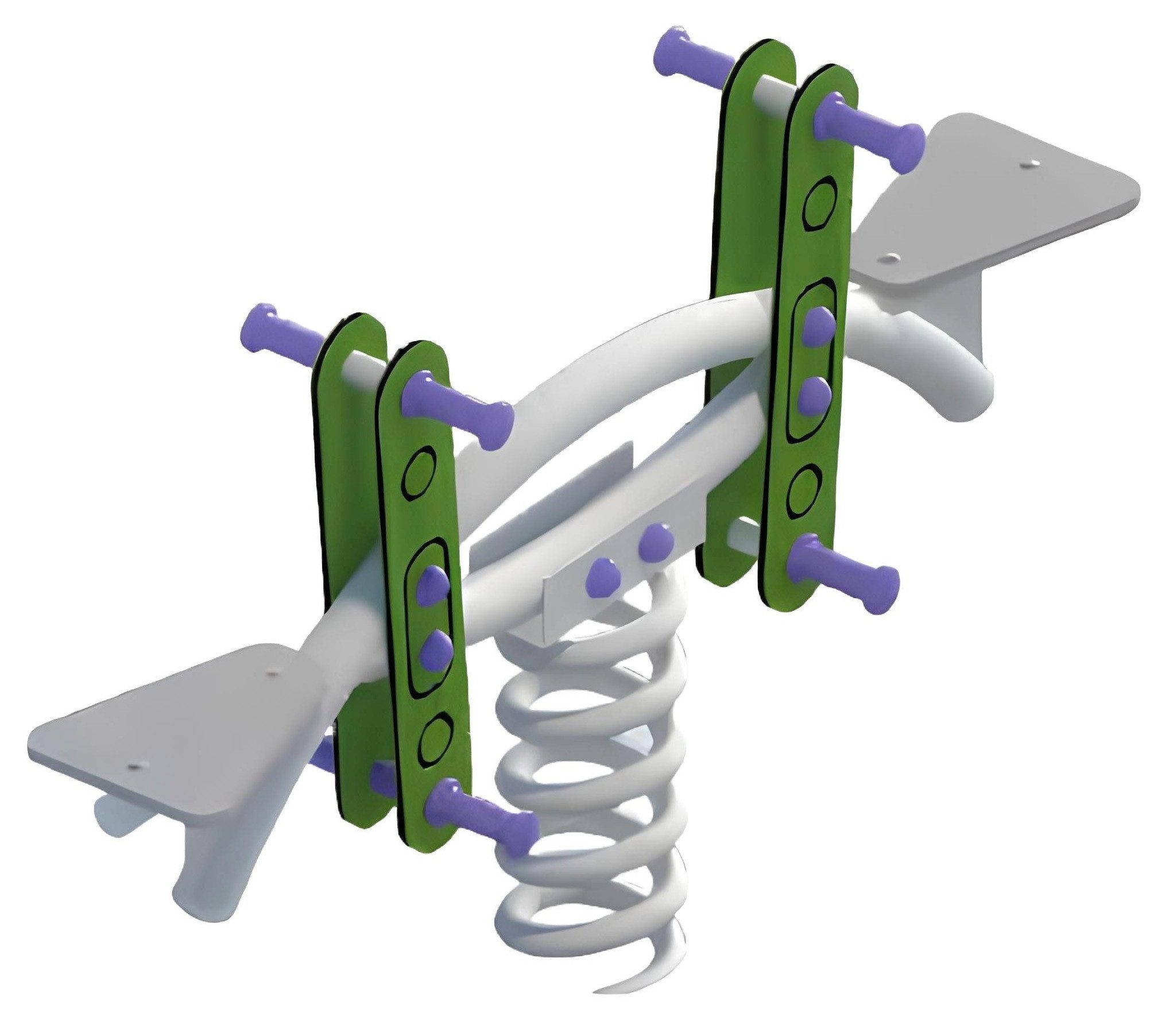 Xlmoebel Federwippe Doppelte Schaukelwippe aus robustem Material in bunten Farben (Federwippe) Hergestellt in Europa