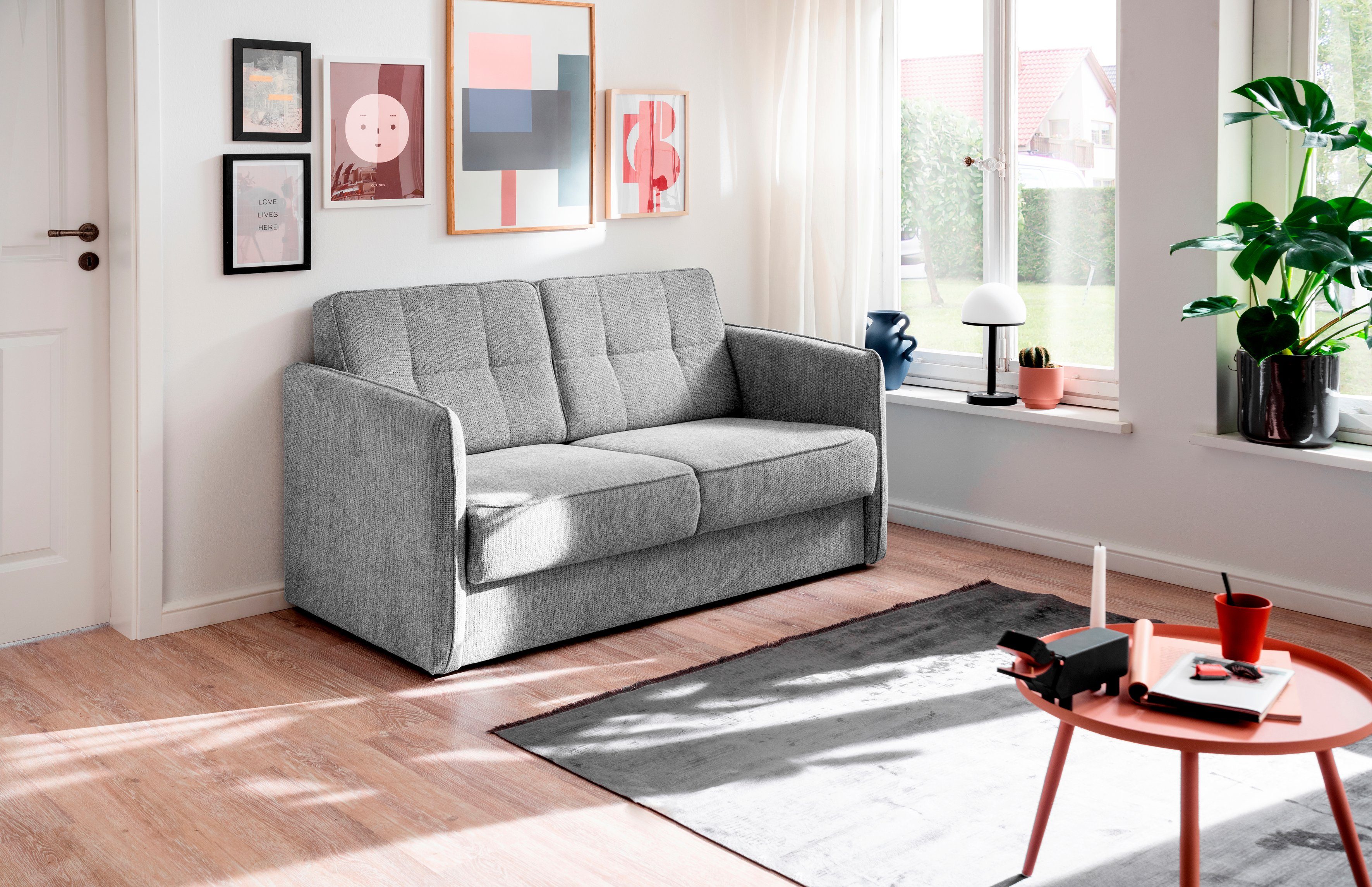 Home affaire Schlafsofa Milano, zwei einzeln ausziehbare Liegefunktionen
