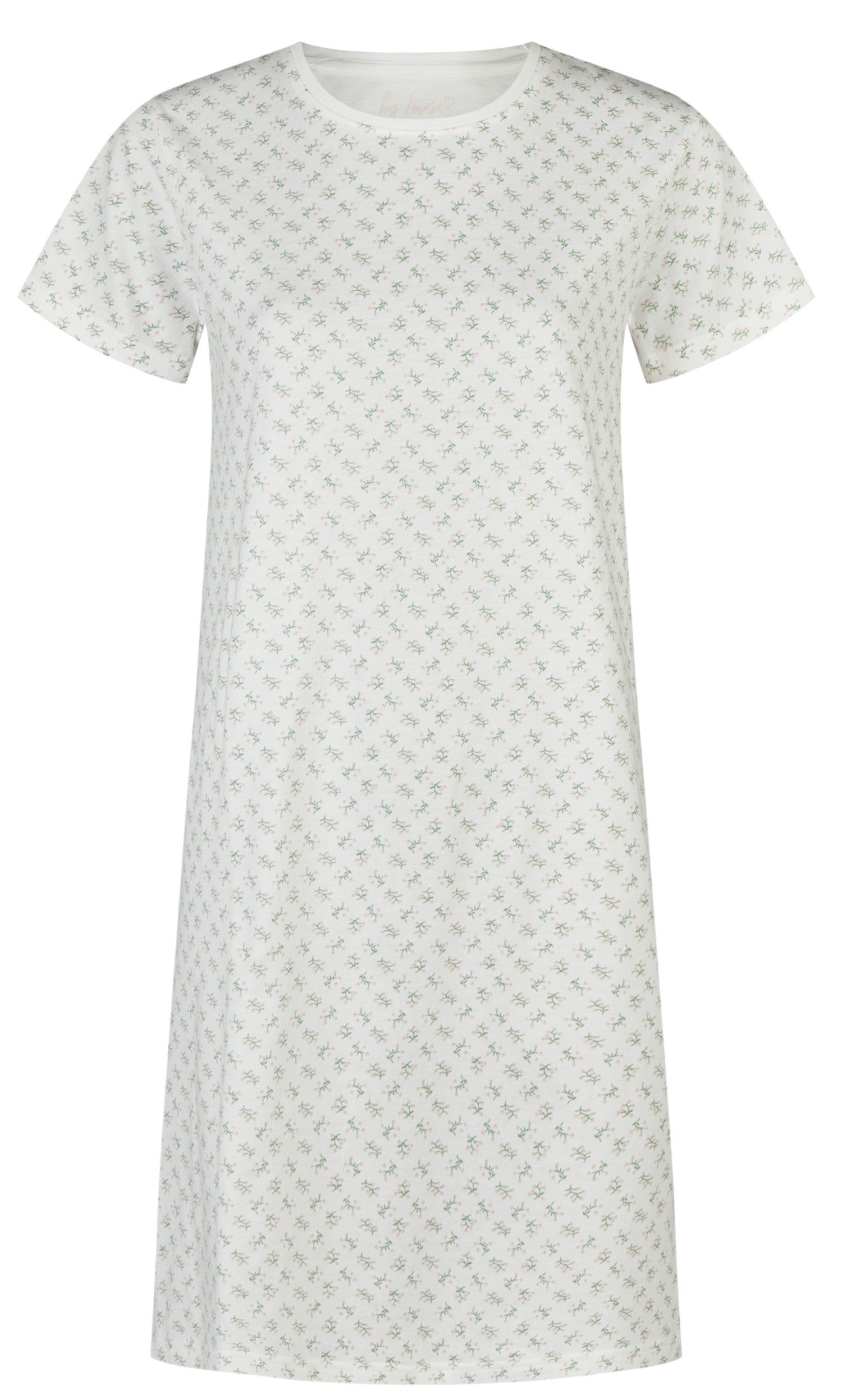 By Louise Nachthemd Damen Schlafshirt mit kurzem Arm (1-tlg) Baumwolle
