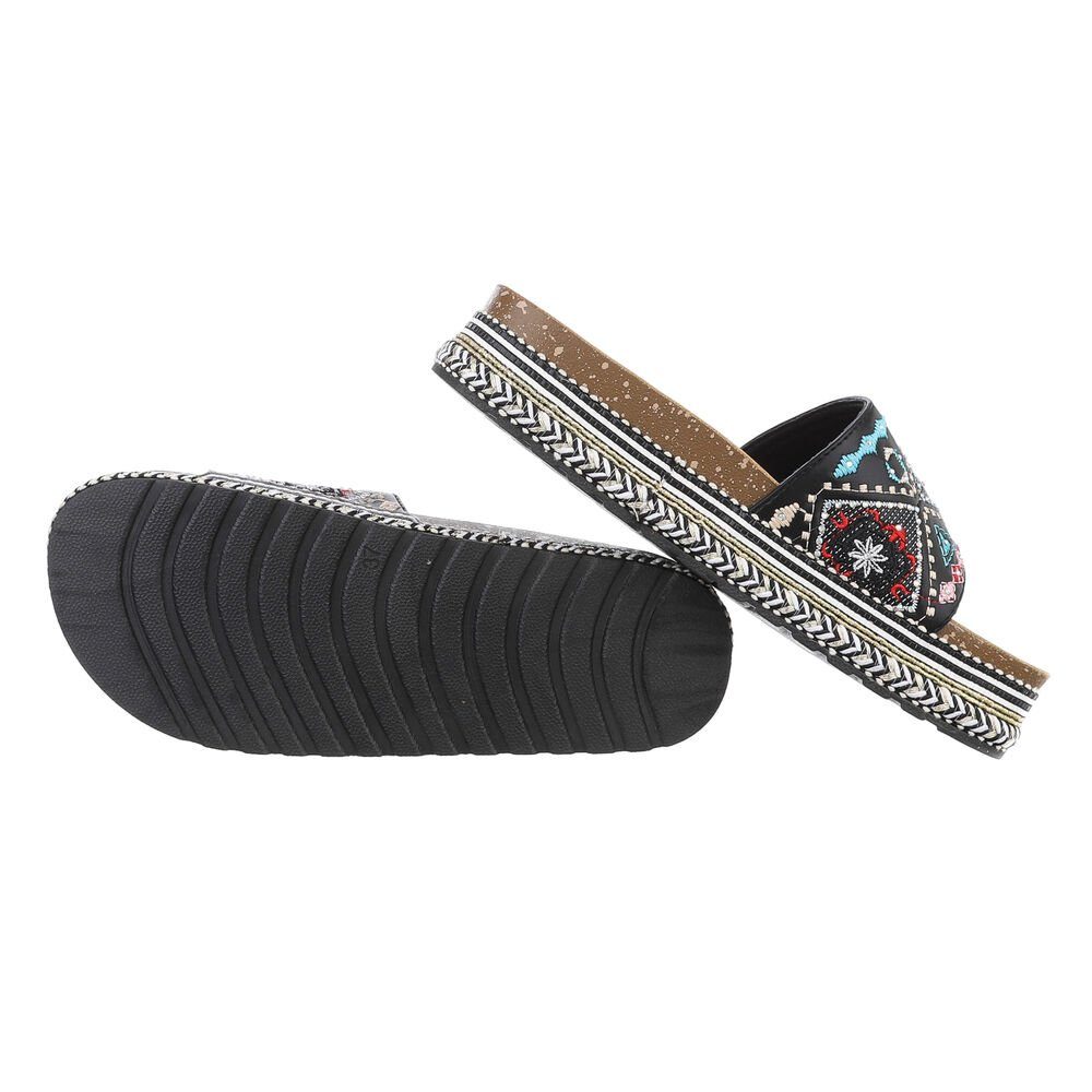 Ital-Design Damen Mules Freizeit Plateausandaletten (85698109) Flach Pantol günstig online kaufen