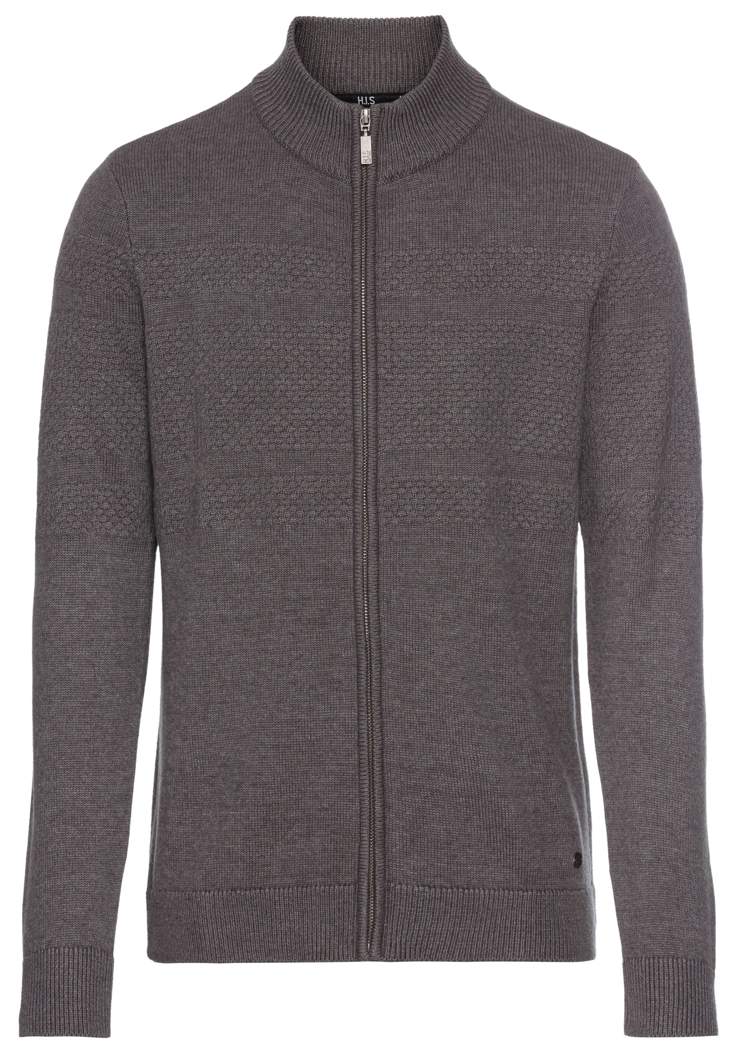 H.I.S Jacquardstrickjacke Bis Größe 5 XL mit Reißverschluss - NEUE KOLLEKTION. Reduzierter Preis € 22,15. Unverbindliche Preisempfehlung € 39,99