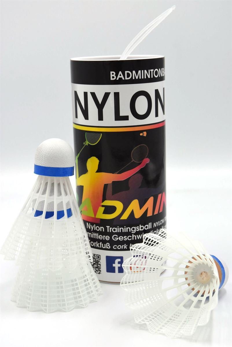 Federball 3x Nylon weiß