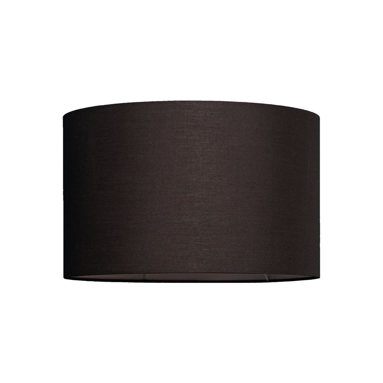 Licht-Erlebnisse Lampenschirm LAMPENSCHIRM, Lampenschirm für Tischlampe Ø 40 cm Rund Stoff Schwarz E27 Modern