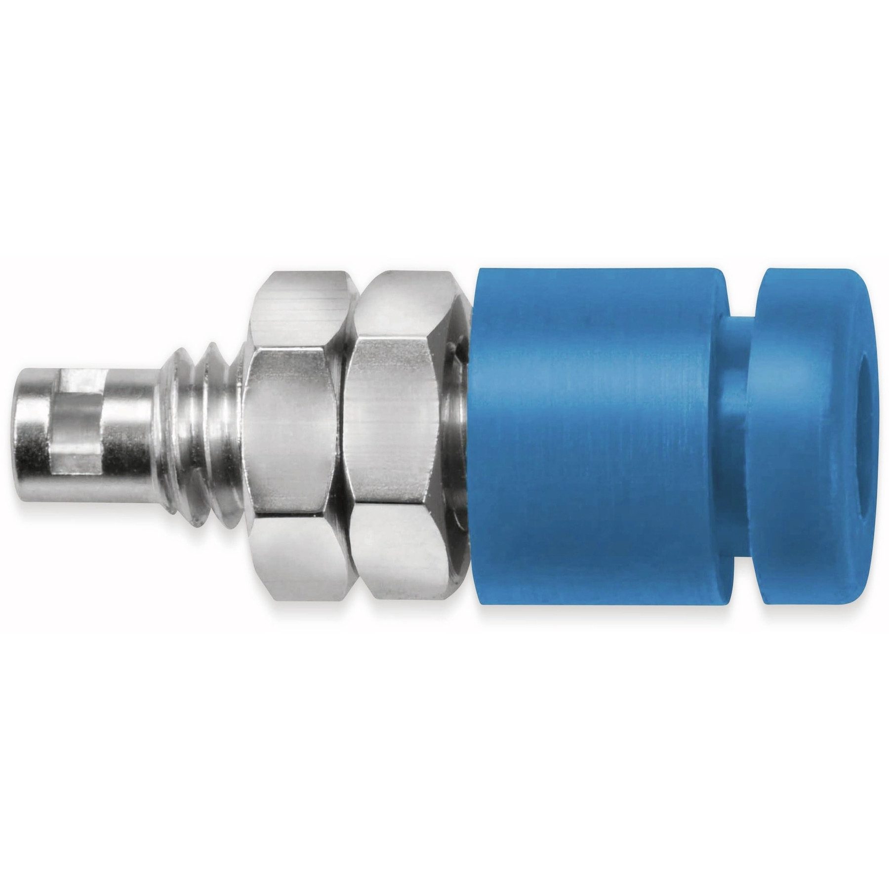 Schützinger Krokodilklemme SCHÜTZINGER Miniatur-Laborbuchse, IBU 2011 Ni / BL, Blau, 2mm