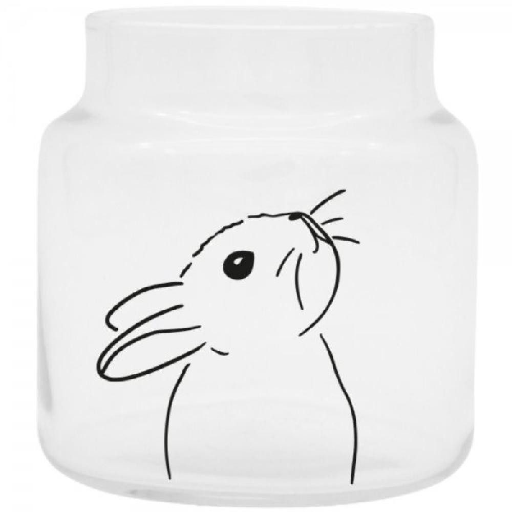 Eulenschnitt Osterhase Vase Glas Hase (Mittel)