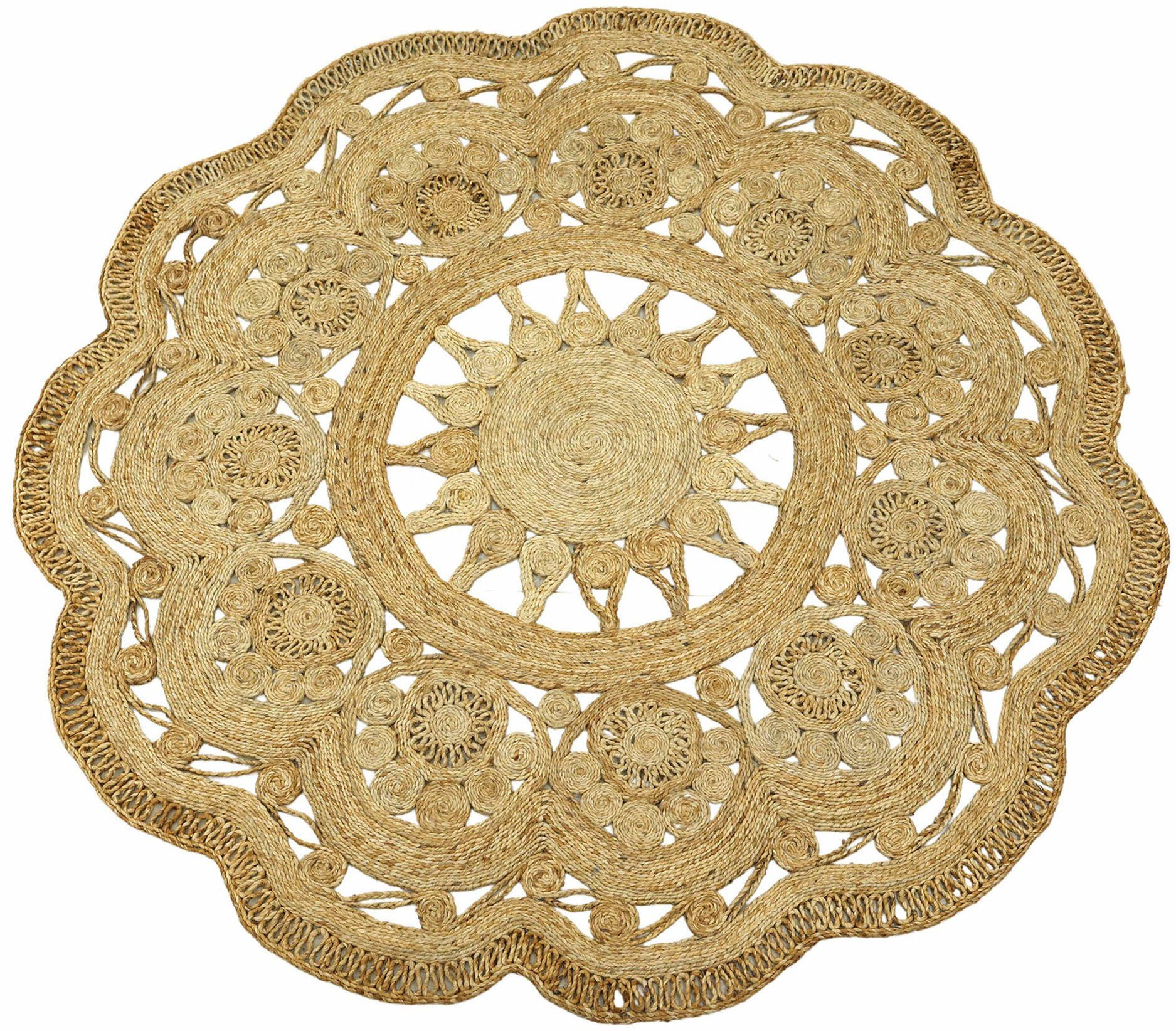 carpetfine Sisalteppich »Juteteppich Paul«, rund, 13 mm Höhe, natürliches P günstig online kaufen