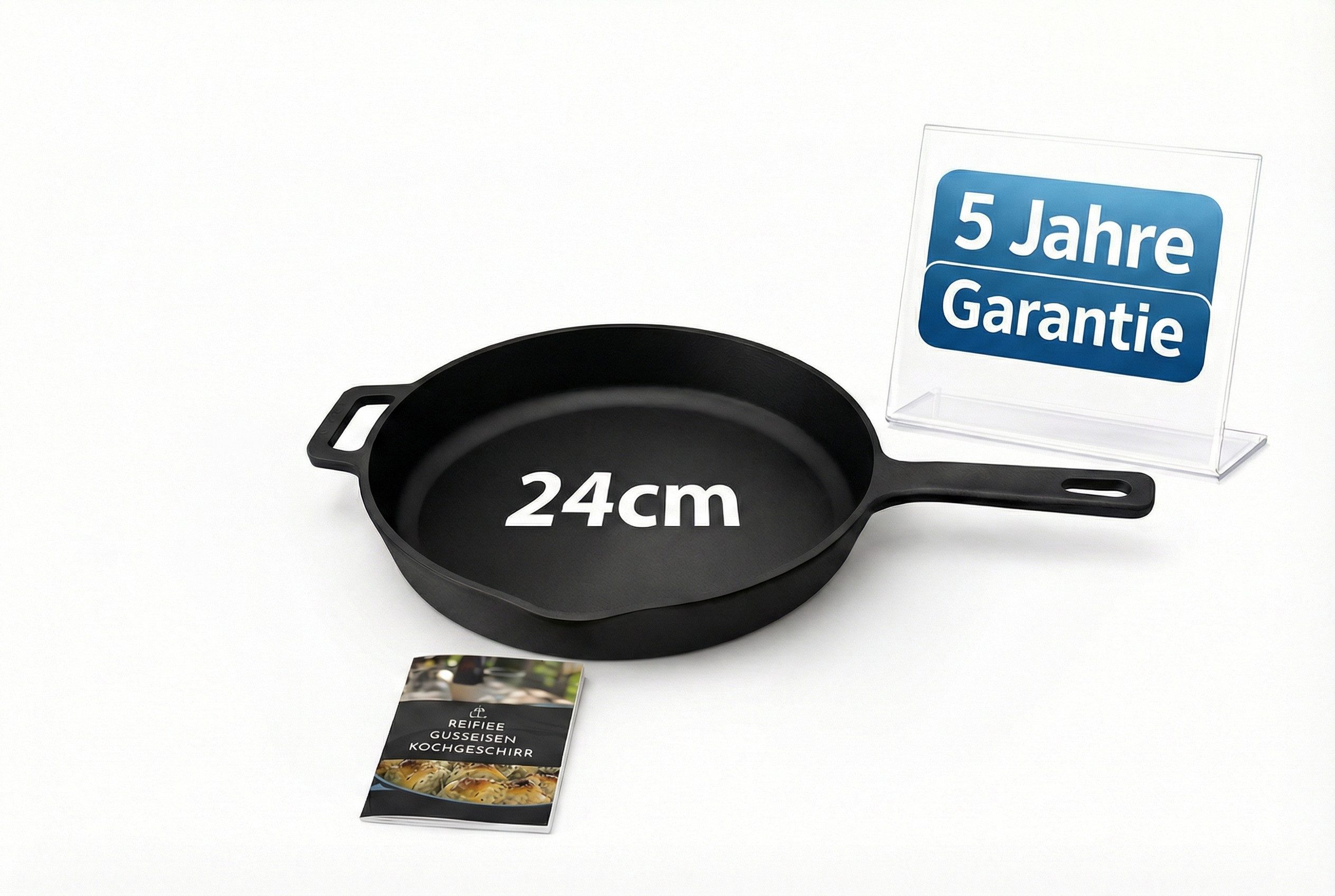 Ottia Bratpfanne Ottia Gusseisenpfanne ohne Zubehör - 24 cm / 28 cm, Gusseisen, Reines Gusseisen
