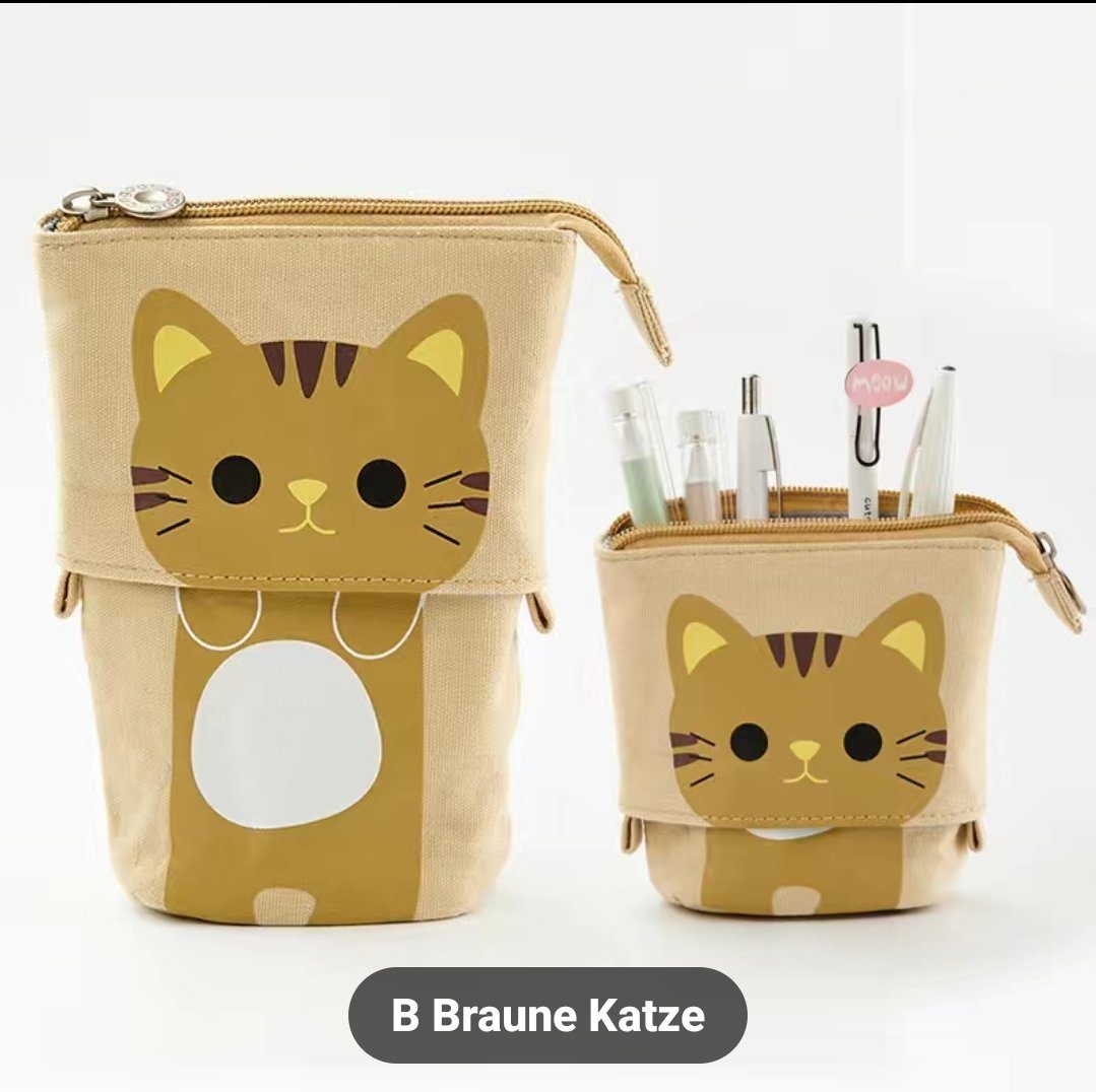 Online Federmäppchen Braun Federmappe,Künstlertasche,Make-up 75 Nur Pinselhalter Einziehbarer