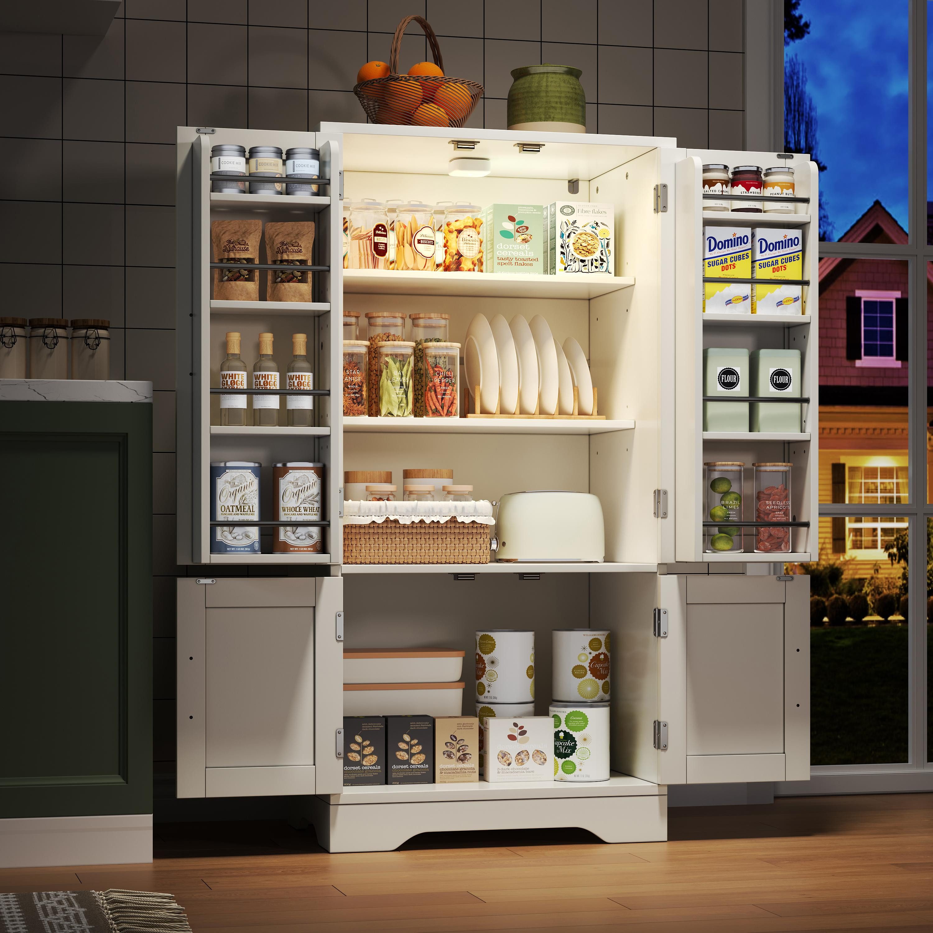 REDOM Sideboard Modernes Küchenschrank (mit LED-Sensorlicht günstig online kaufen