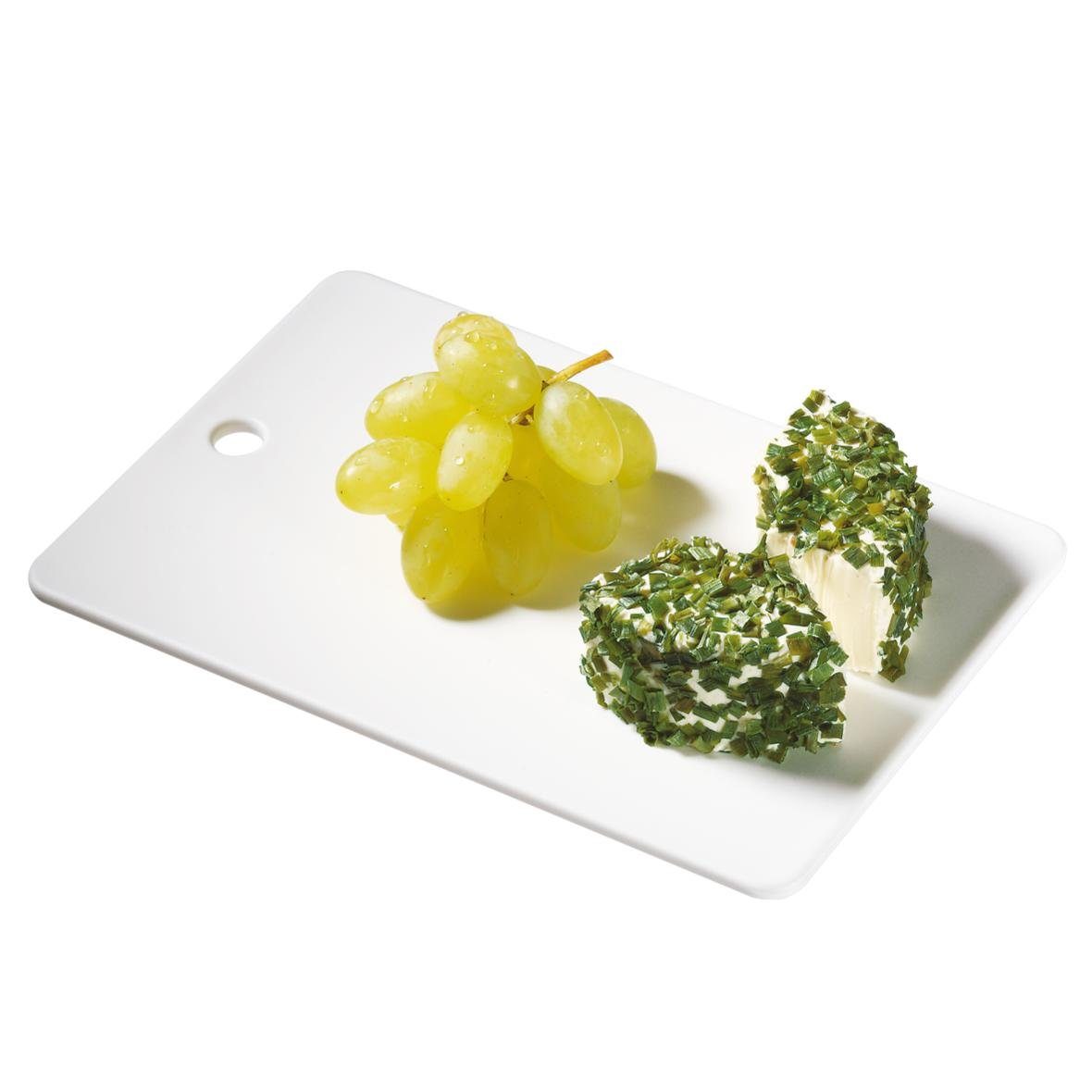 elasto Schneidebrett Tranchierbrett in weiß robustes Frühstücksbrettchen, Küchenzubehör, Frühstücksbrettchen, Küchenbrett, cutting board, Brett