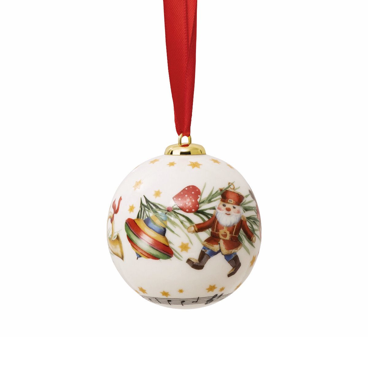 Hutschenreuther Christbaumschmuck Sammelserie Weihnachtslied 2026 Weihnachtsdekoration, Jahreskugel, Weihnachtsbaumkugel, Christbaumkugel 6 cm – Bild 3 von 5