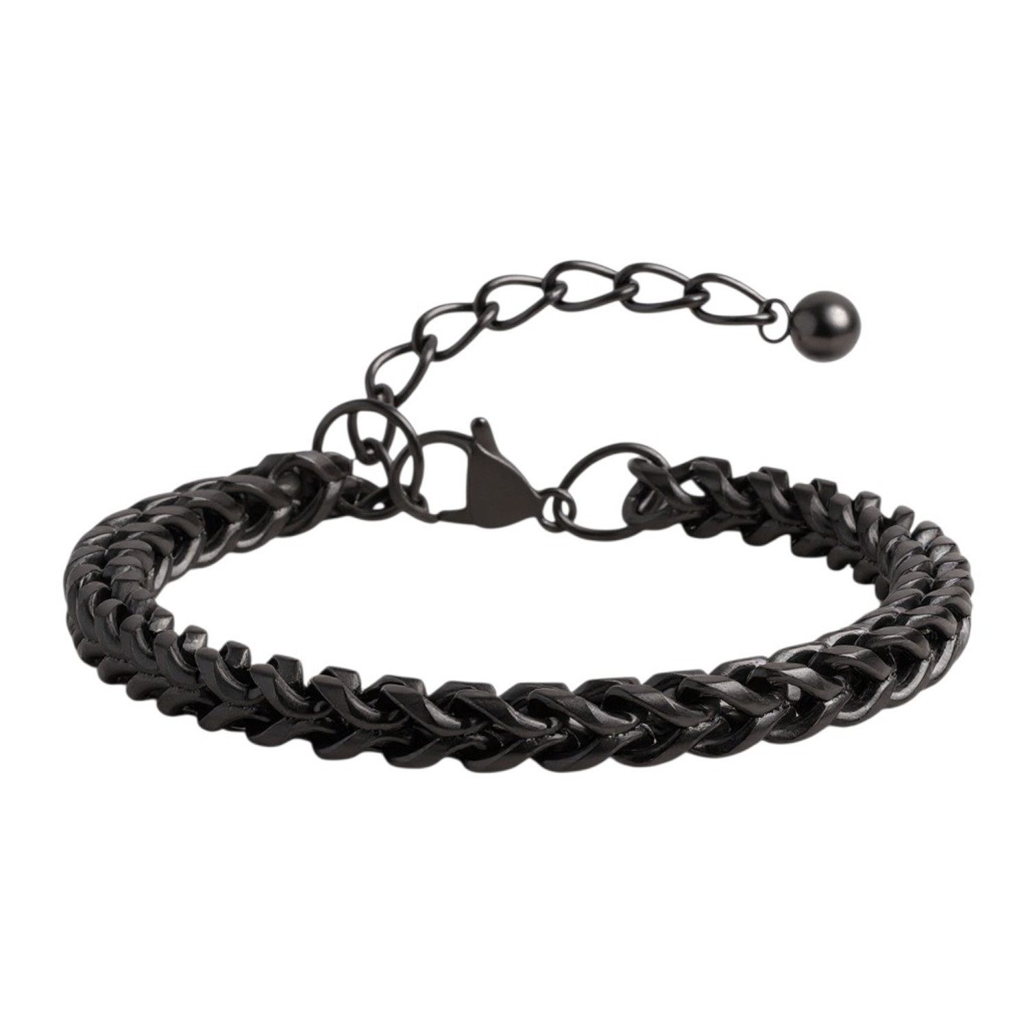 Armband Herren Schwarz Titanstahl modern 21 cm