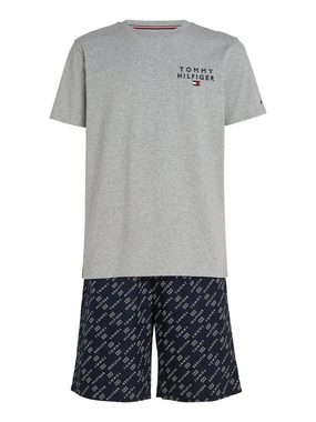 Tommy Hilfiger Underwear Pyjama SS WOVEN PJ SET DRAWSTRING (Set, 2 tlg., 2er) mit Logoschriftzug auf der Brust