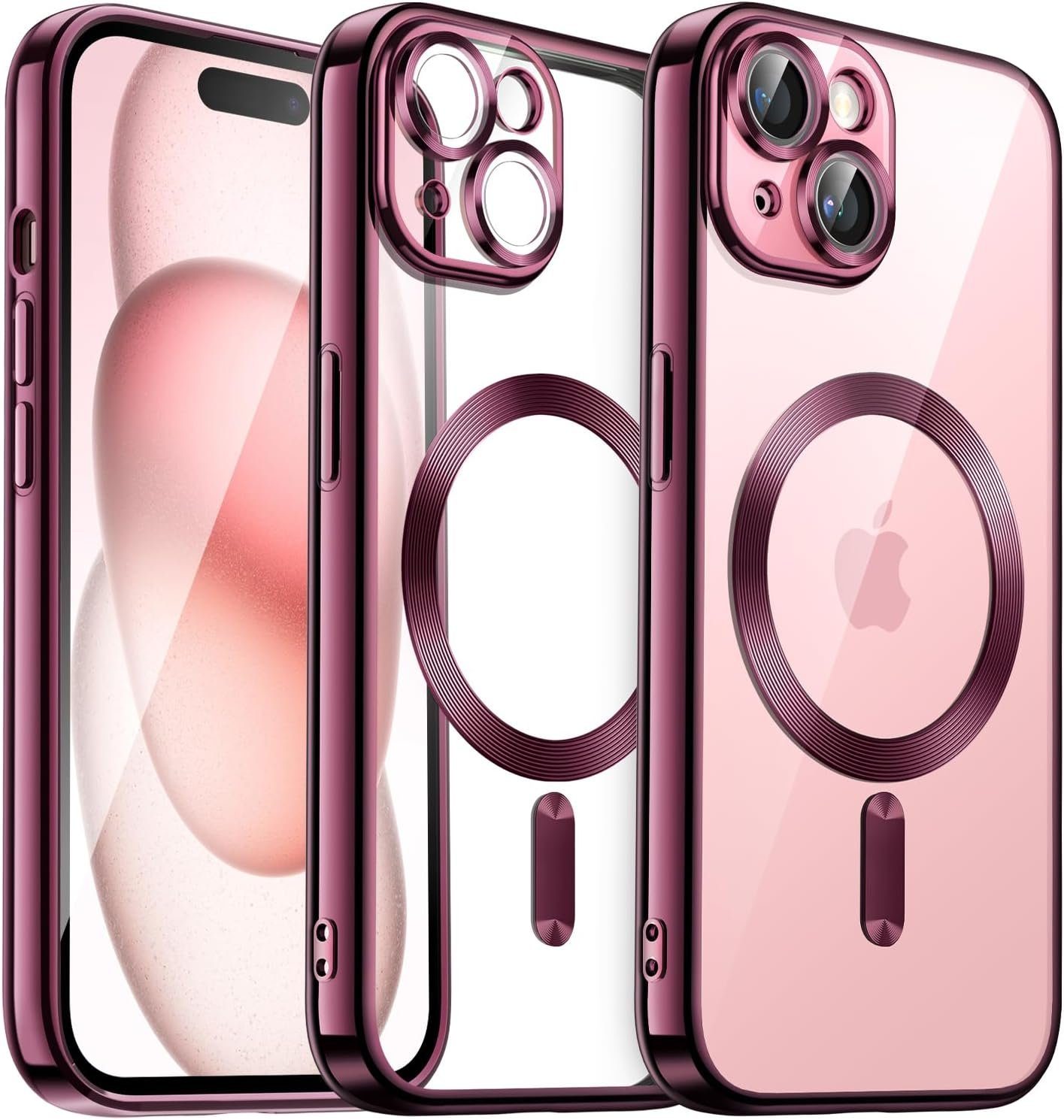 Handyhülle Hülle für iPhone 15 Schutz MagSafe Silikon Slim Case Cover