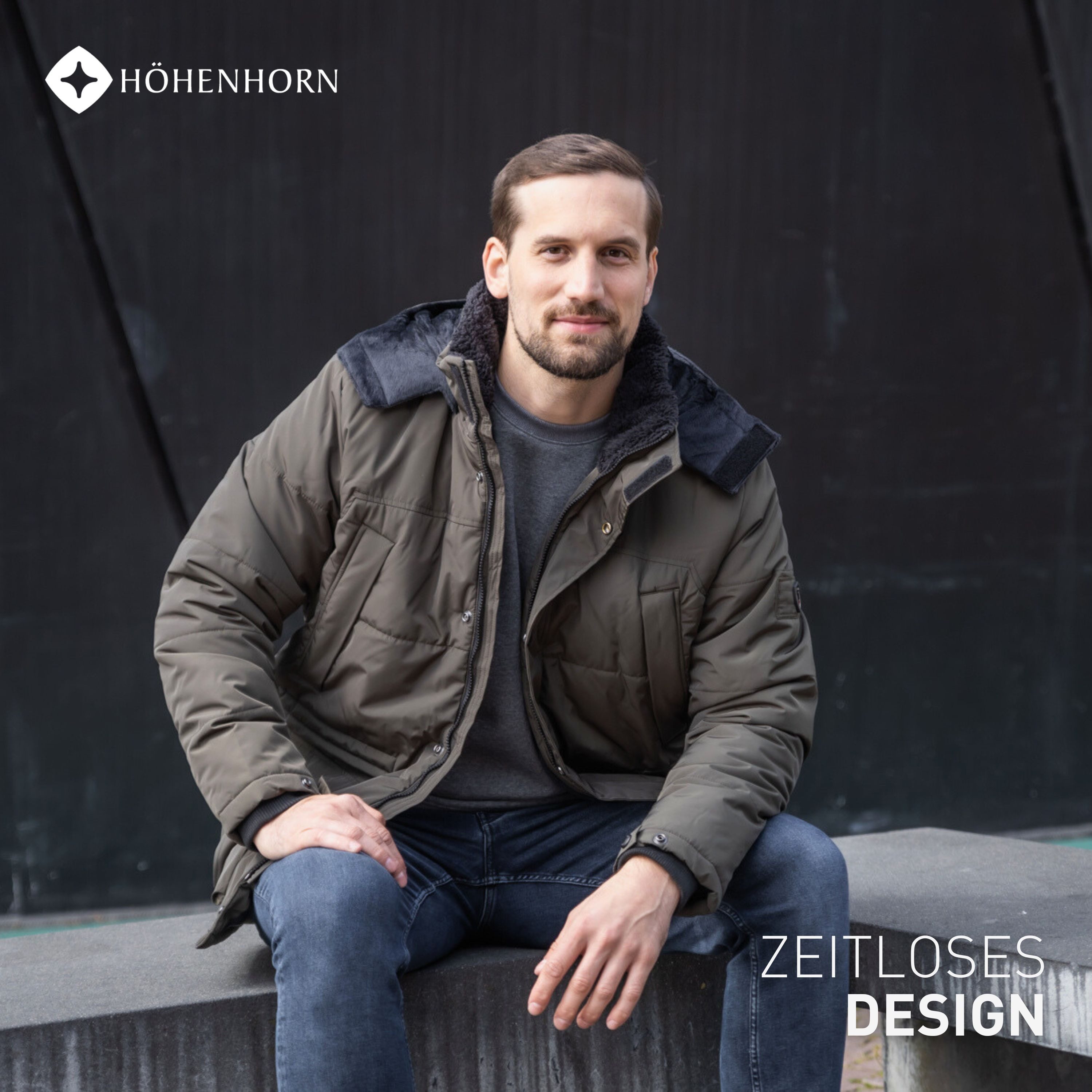 Höhenhorn Winterjacke Mangard Herren Winter Jacke für Männer Gefüttert Winterjacke Parker abnehmbare Gefütterte Kapuze, weicher Teddyfleece Kragen – Bild 5 von 5
