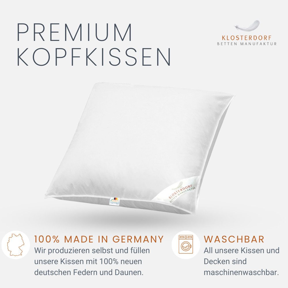 Klosterdorf Betten-Manufaktur Babykissen Premium Babywiege Wiegekissen Babydecke 80x80 cm - krümmel -, Für erholsamen und gesunden Schlaf