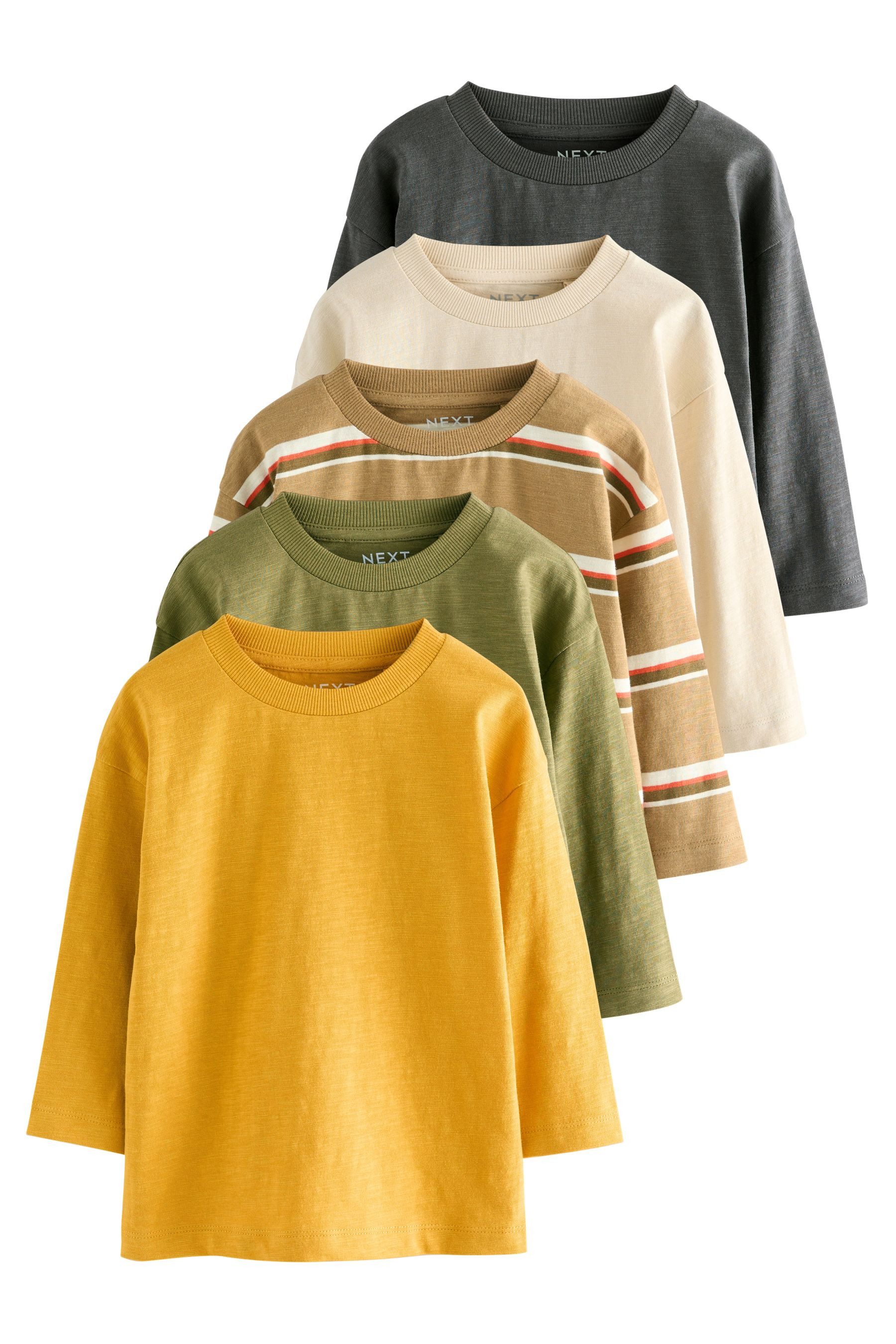Next Langarmshirt Langarm-Shirts, 5er-Pack (5-tlg) günstig online kaufen