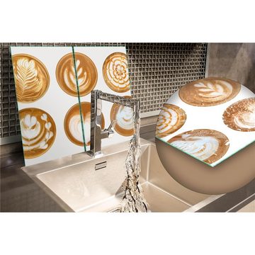 Decorwelt Herd-Abdeckplatte Herdabdeckplatte Ceranfeld Abdeckung Abdeckplatte Schneidebrett Kaffee, (2x30x52, 2 tlg), für alle Herdarten excl. Gasherde