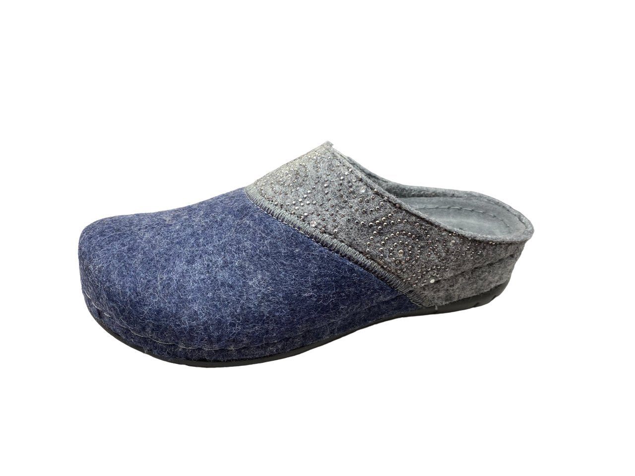 Rohde Rohde Damen Pantoffel 6031-55 Jeans blau Hausschuh