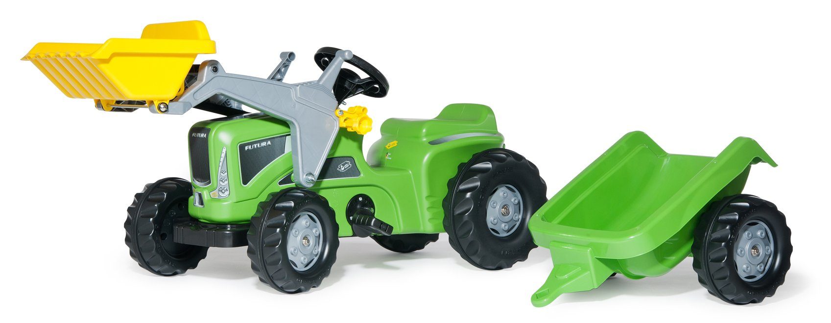 rolly toys® Tretfahrzeug Rolly Toys Futura Traktor incl. Anhänger und Lader 630035