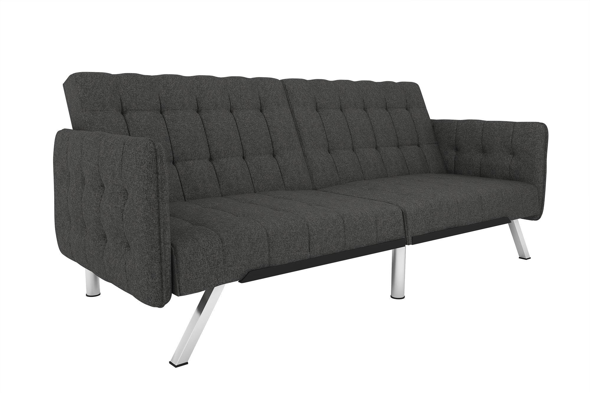 loft24 Schlafsofa Emily, Metallbeine Breite 194 cm chromfarben, in