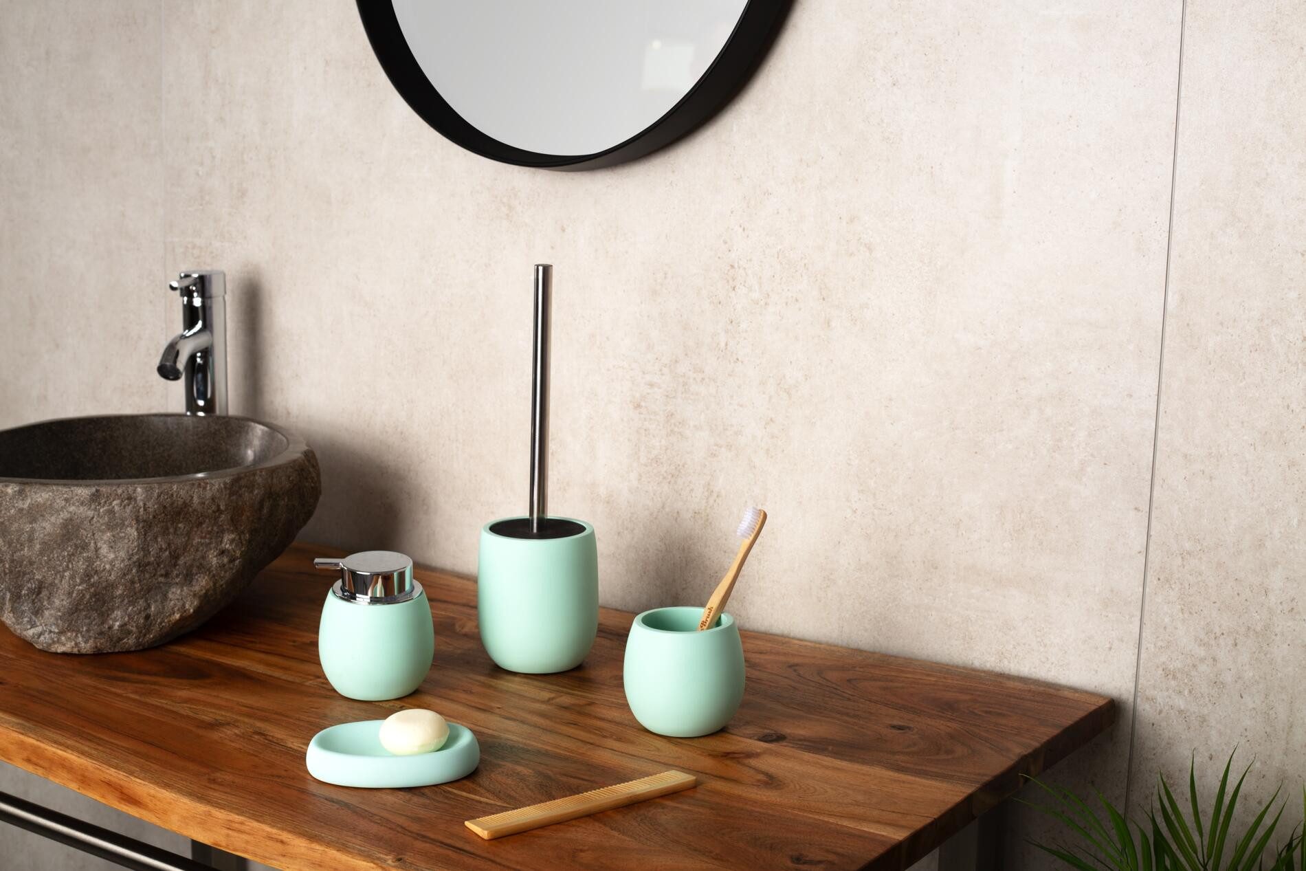 Ridder Badaccessoire-Set Aufbewahrungsbecher Lina hellblau günstig online kaufen