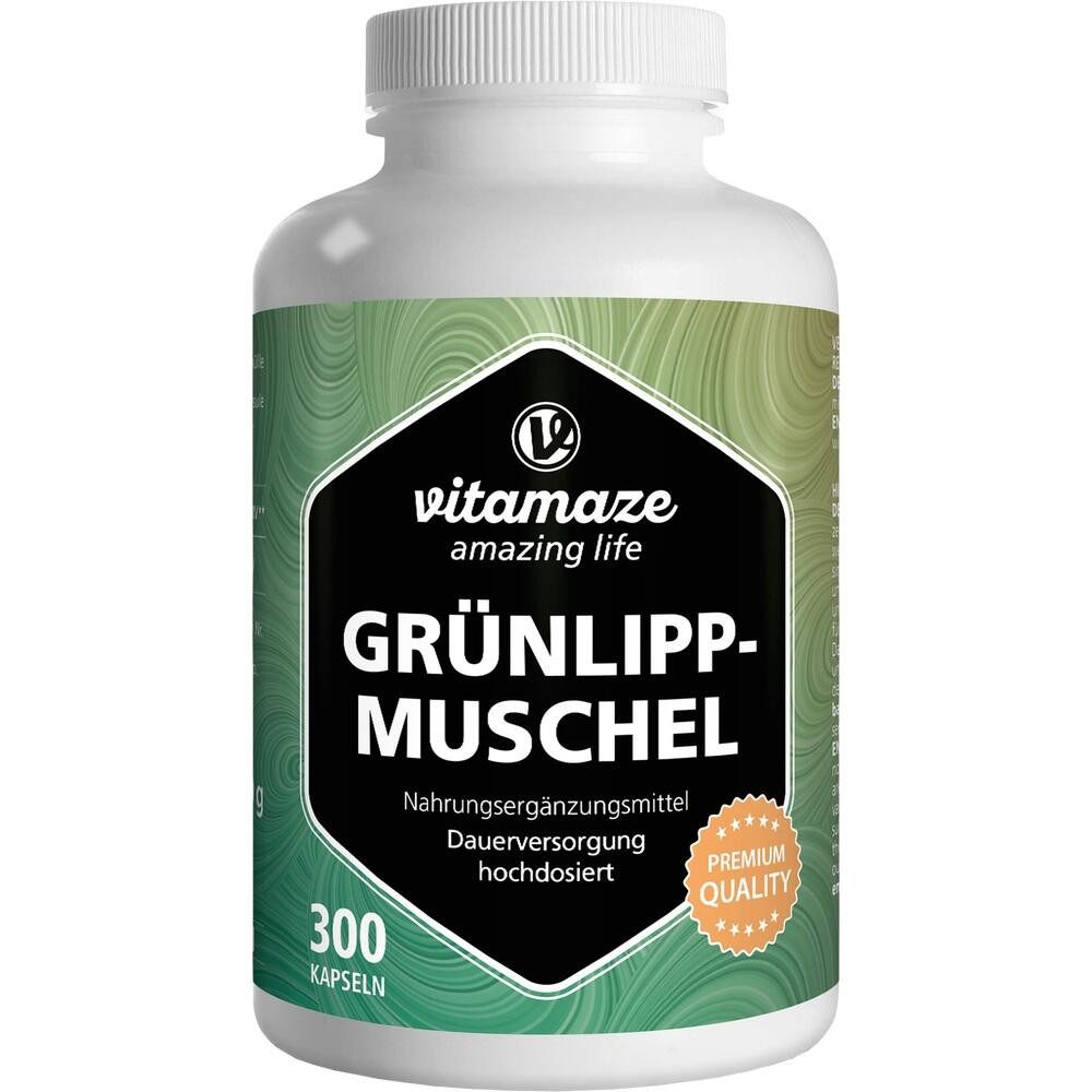Vitamaze GRÜNLIPPMUSCHEL 500 mg hochdosiert Kapseln Kapseln, 300 St.