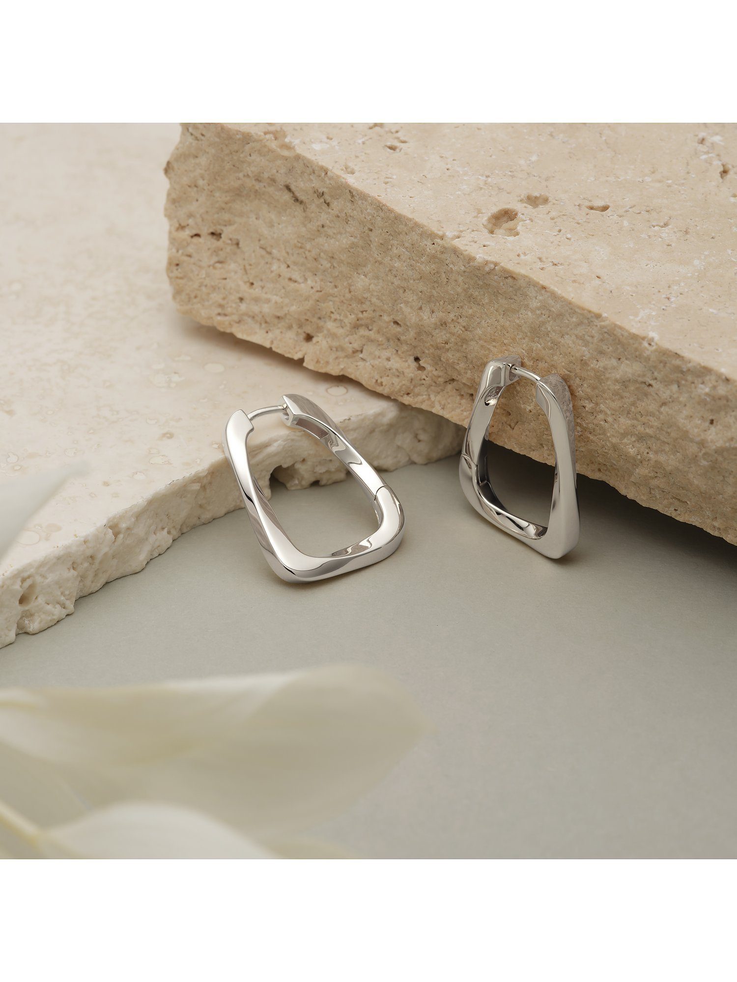 JETTE Paar Creolen JETTE Damen-Creolen 925er Silber (Paar), SIMPLE