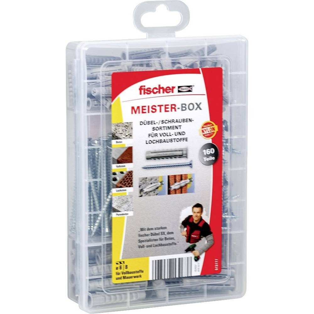 fischer Dübel-Set MeisterBox Dübel Plus + Schrauben (160